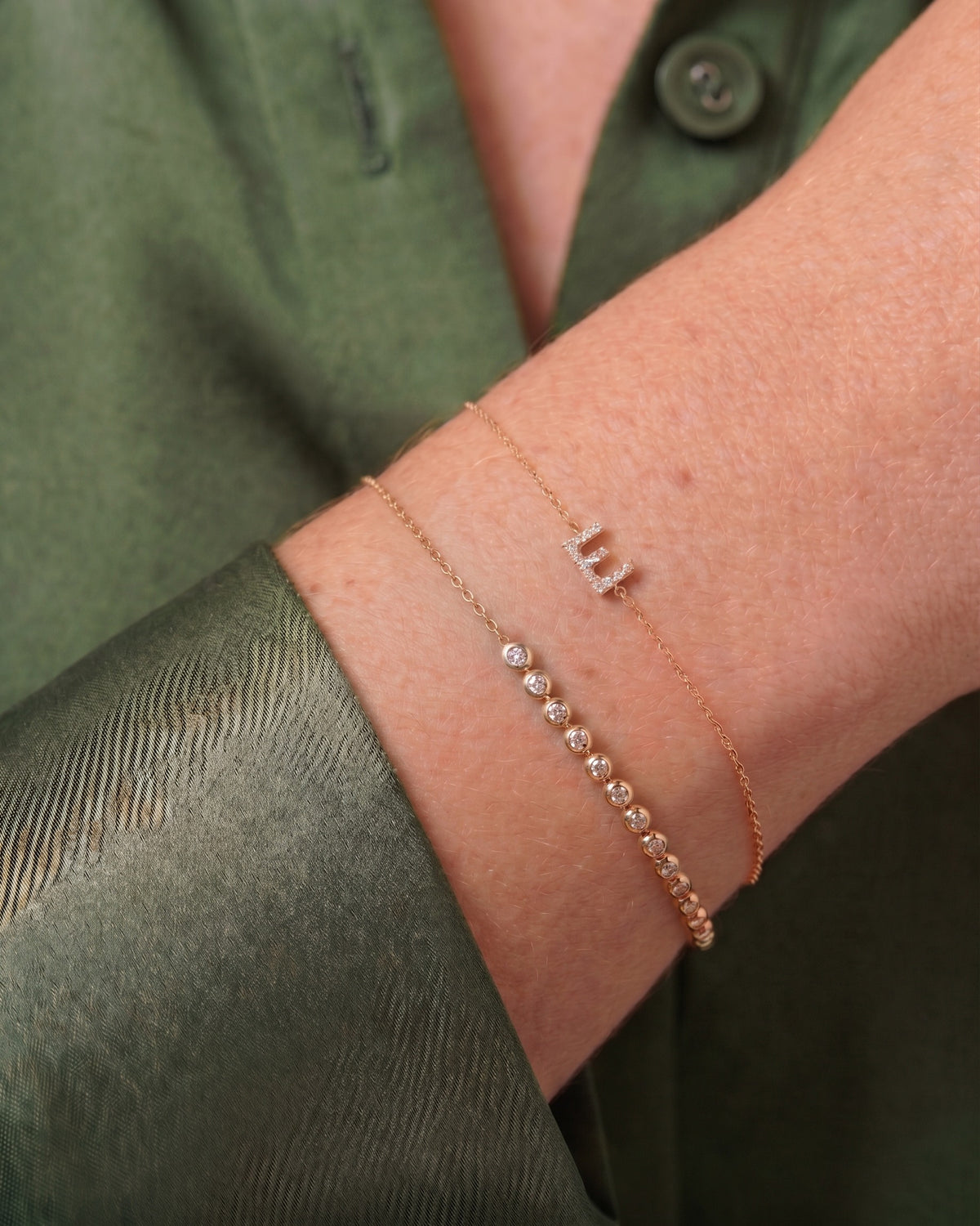 0.17ct Diamond Bezel Tennis Bolo Bracelet - Sparkle Society