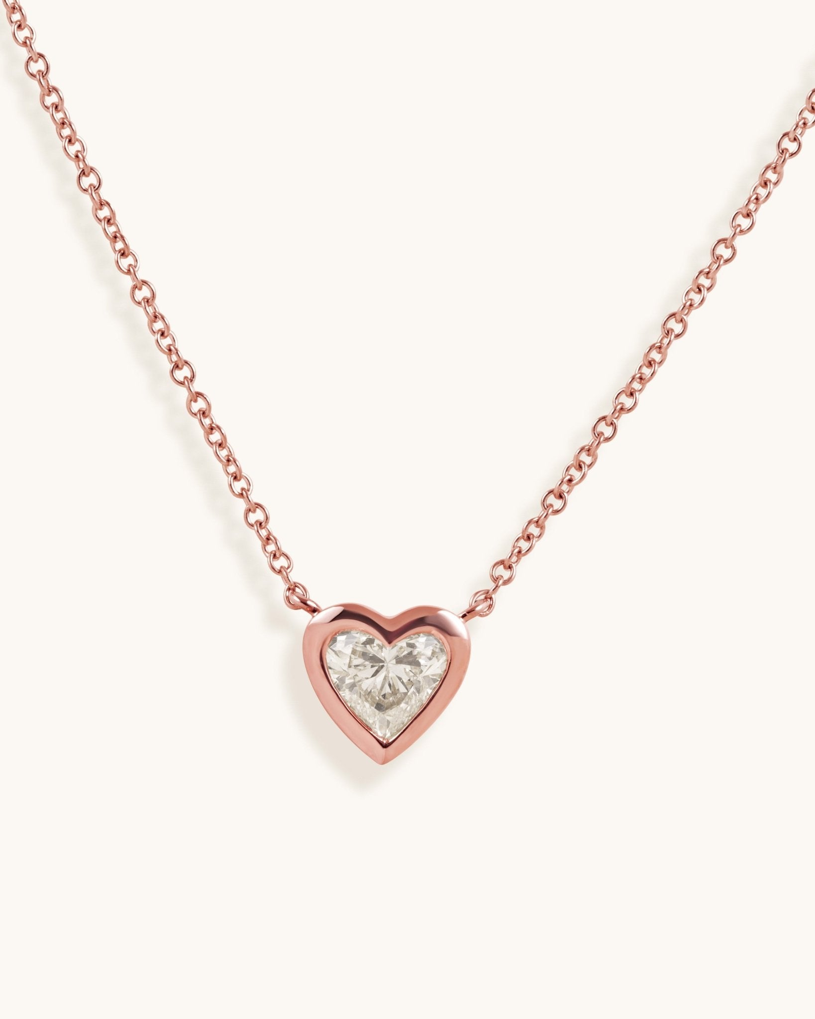 0.51ct Heart Diamond Bezel Solitaire Necklace - Sparkle Society