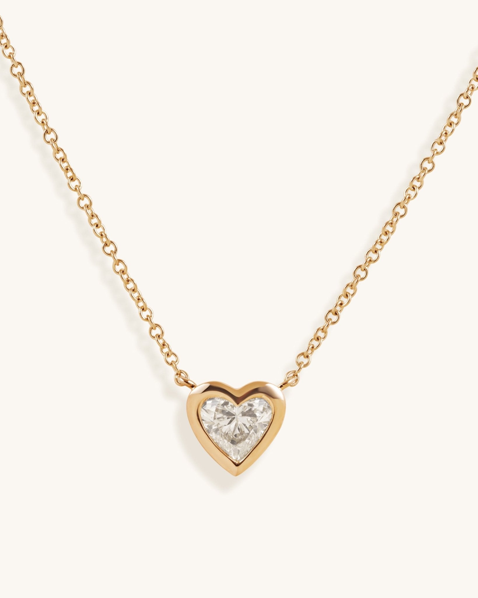 0.51ct Heart Diamond Bezel Solitaire Necklace - Sparkle Society