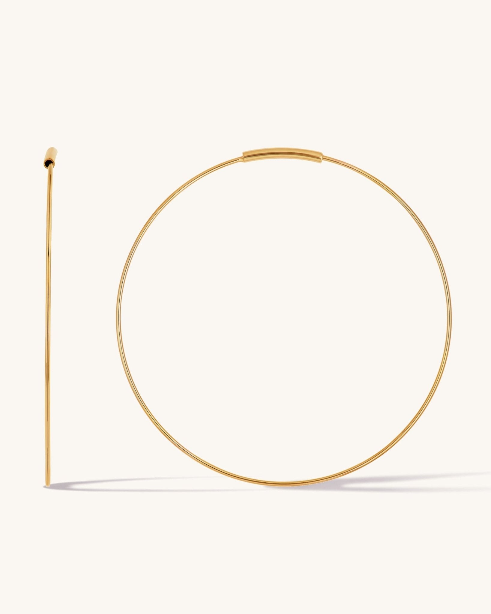 0.5mm Solid Gold Hoop - Sparkle Society
