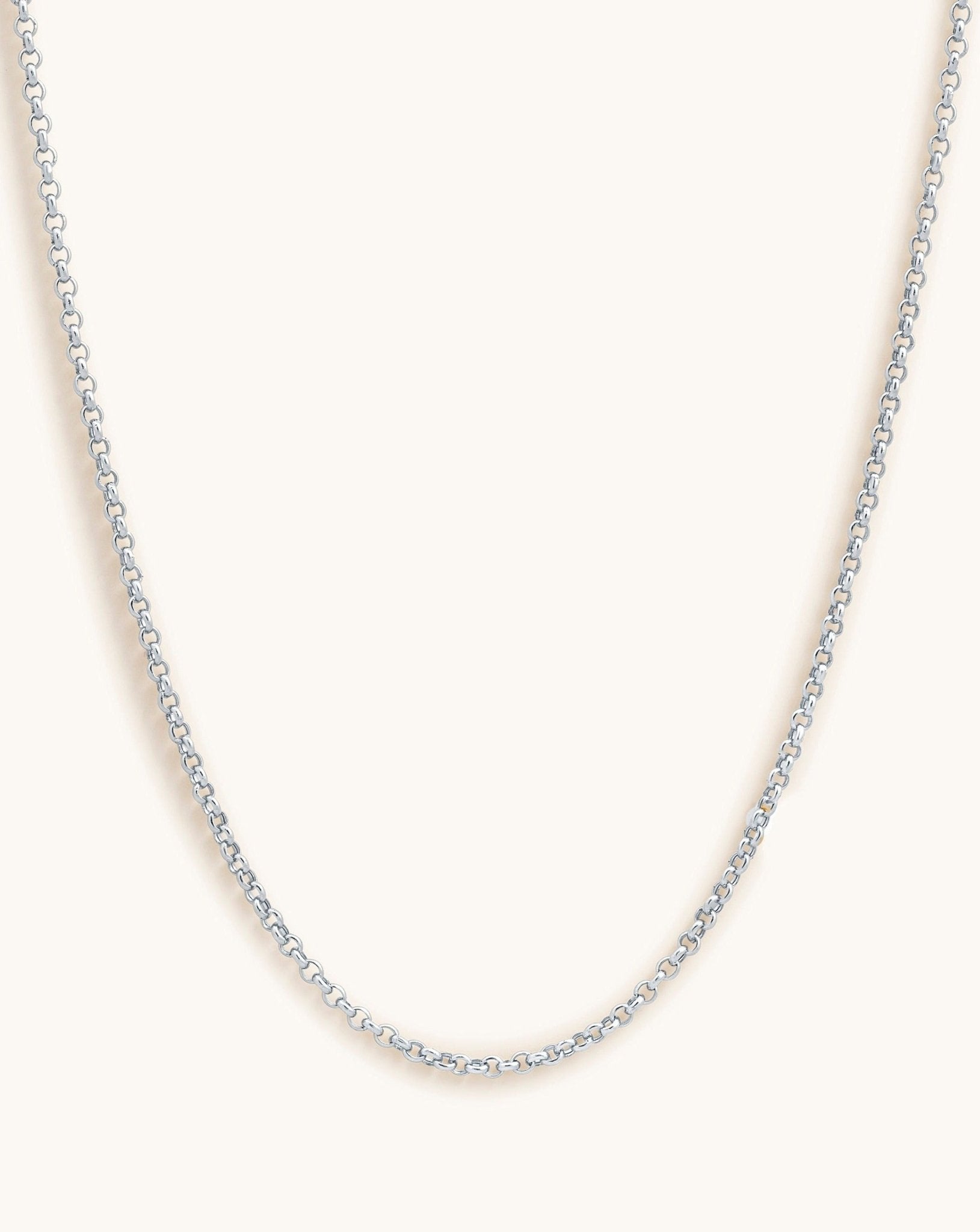 2.5mm Solid Gold Rolo Chain - Sparkle Society