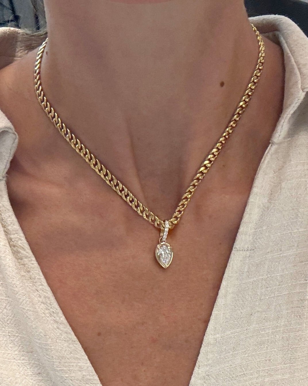 5mm Hollow Gold Cuban Necklace - Sparkle Society
