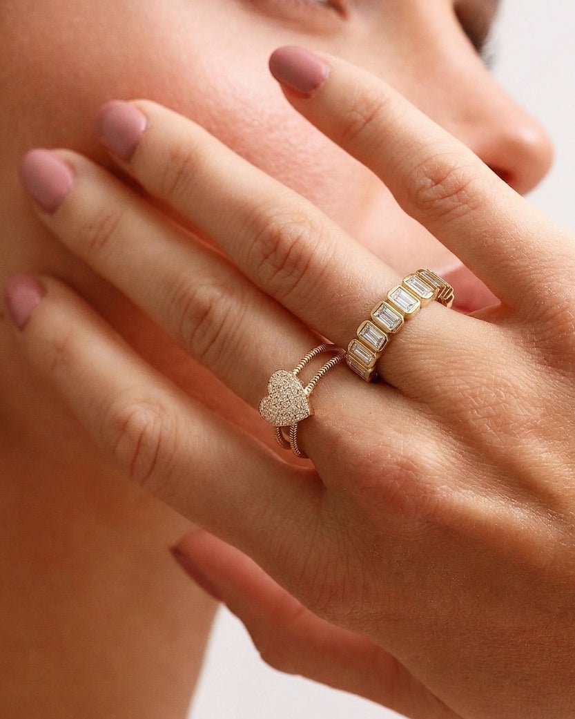 Baguette Diamond Band Ring - Sparkle Society
