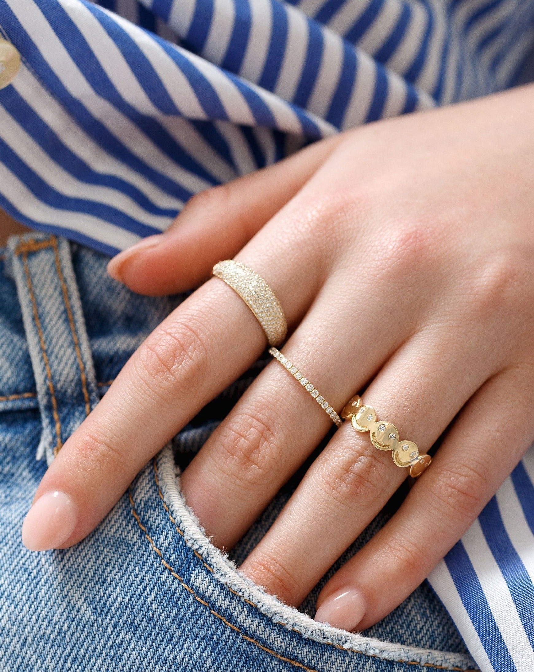 Chunky Diamond Ring - Sparkle Society