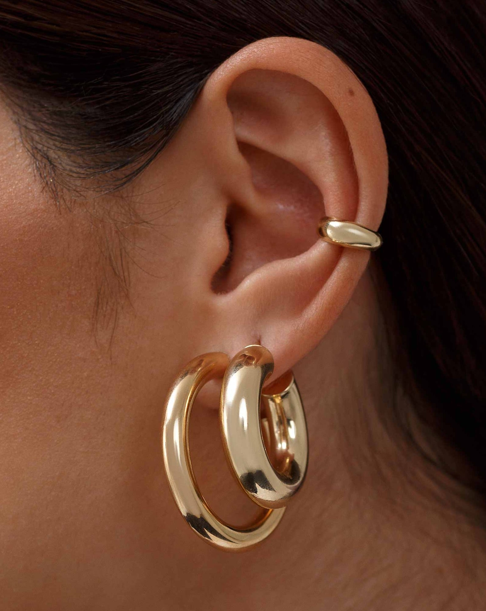Chunky Gold Ear Cuff - Sparkle Society