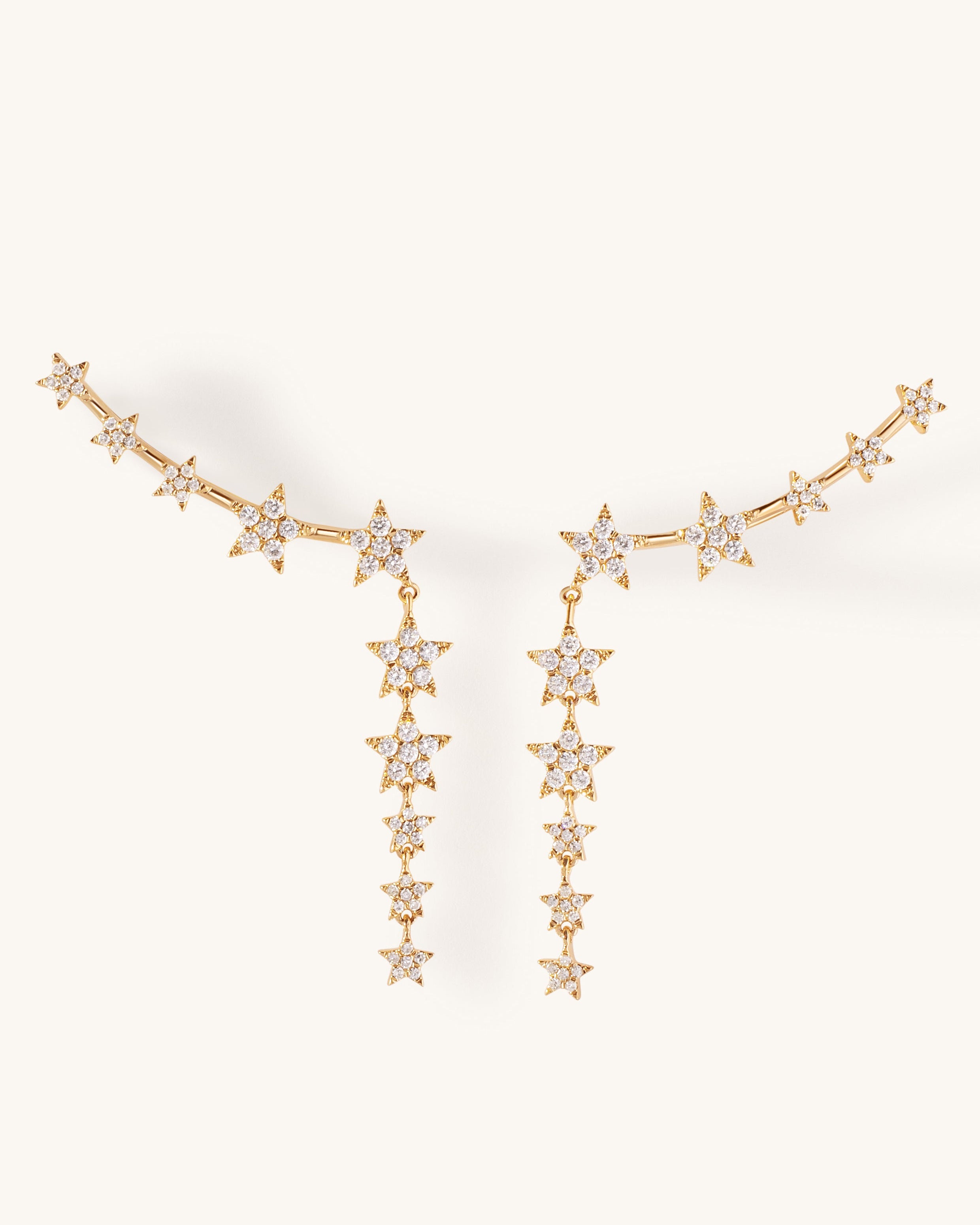Dangling Diamond Star Ear Crawler - Sparkle Society