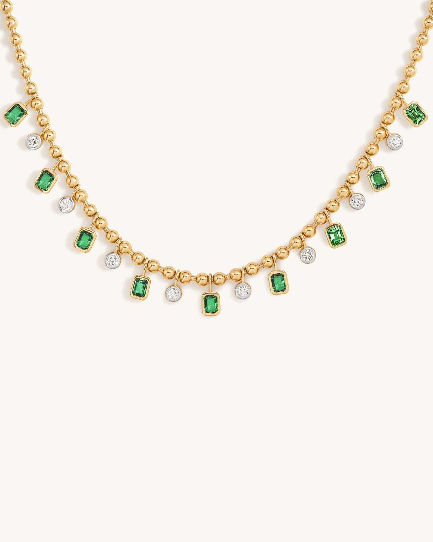 Dangling Gemstone Prongs and Bezels Necklace - Sparkle Society