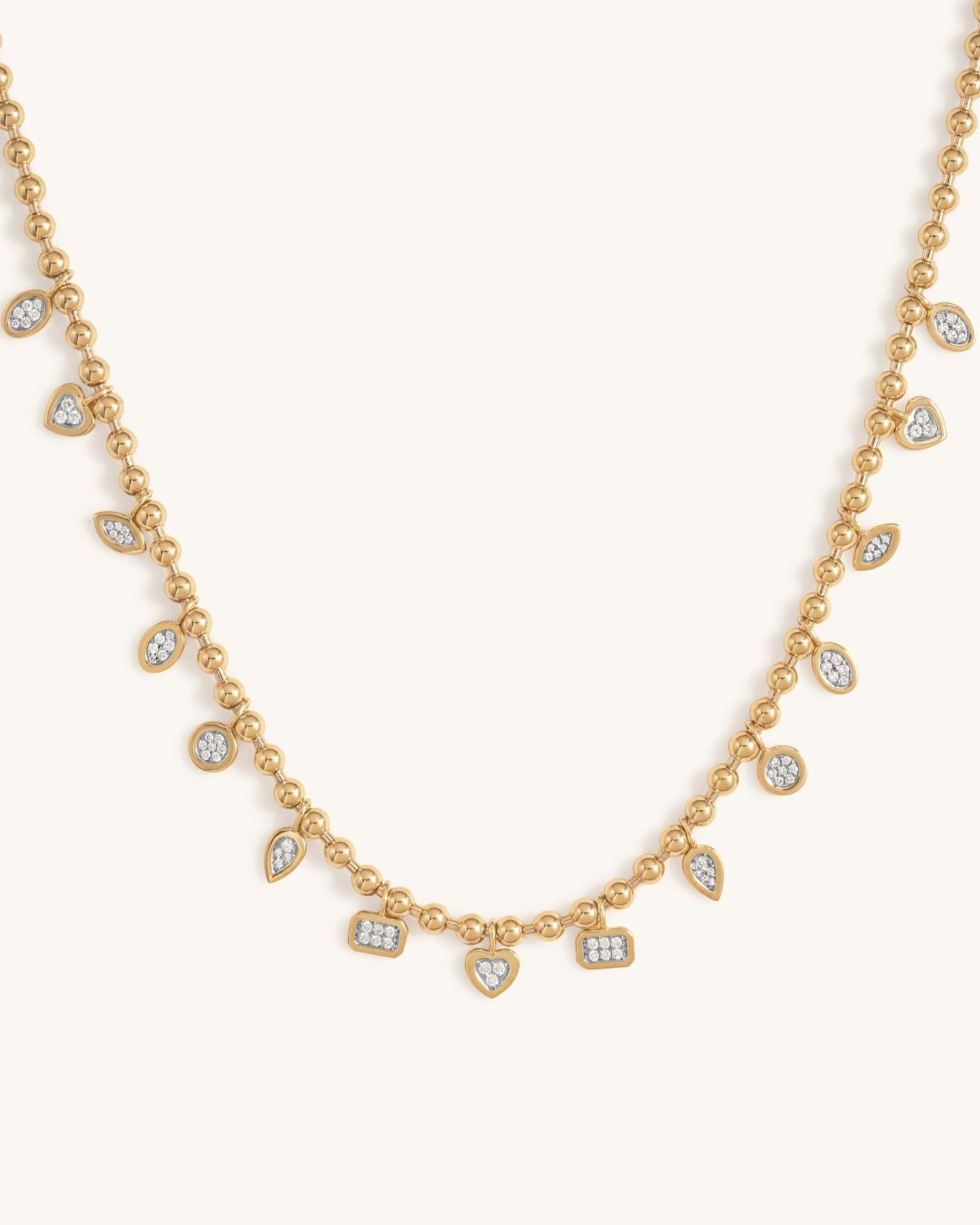Dangling Multi Diamond Shape Necklace - Sparkle Society
