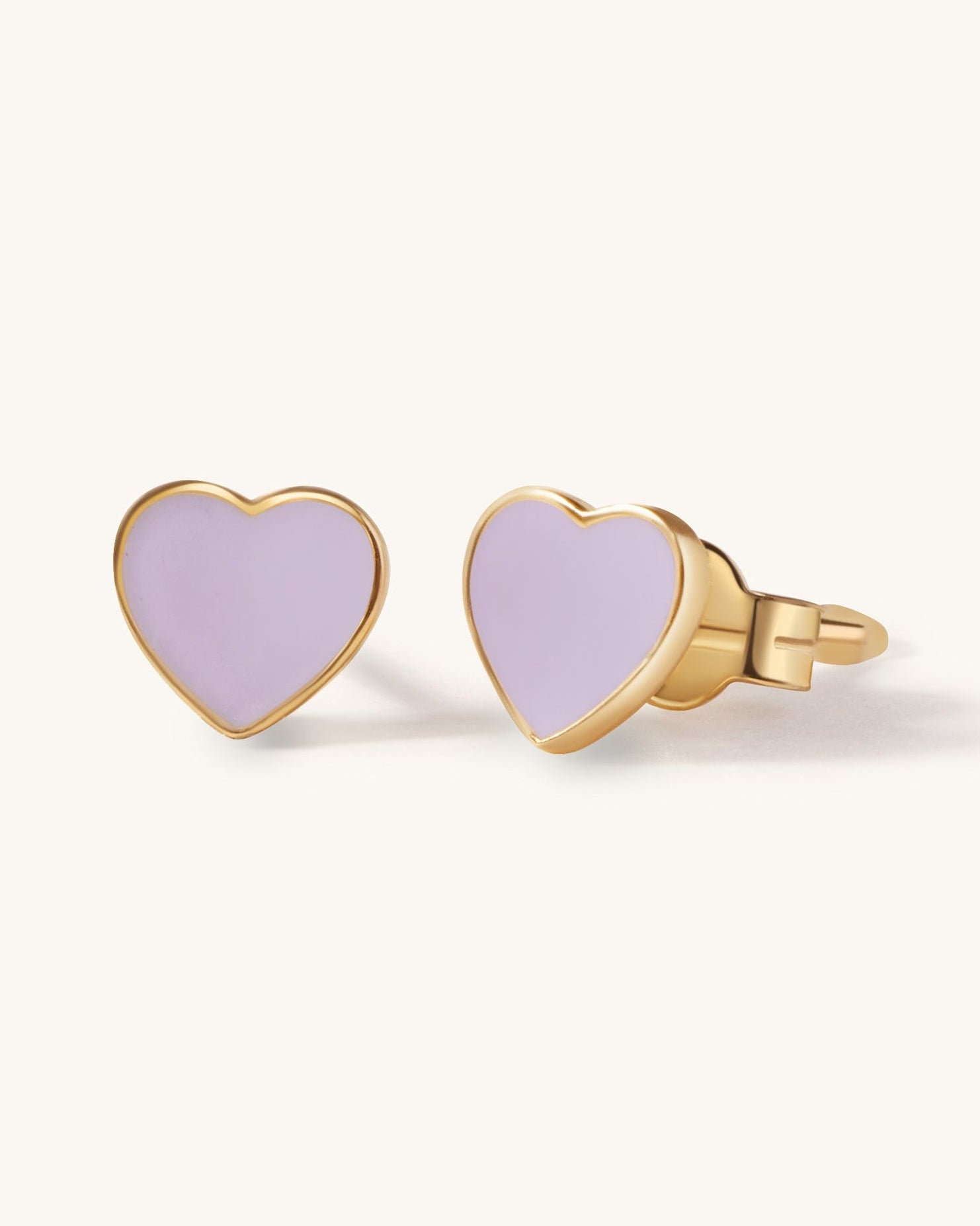 Delicate Enamel Heart Studs - Sparkle Society
