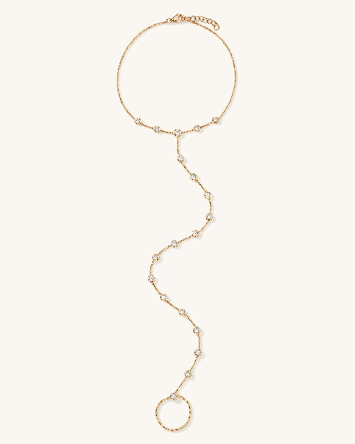 Diamond Bezel Chain Anklet - Sparkle Society