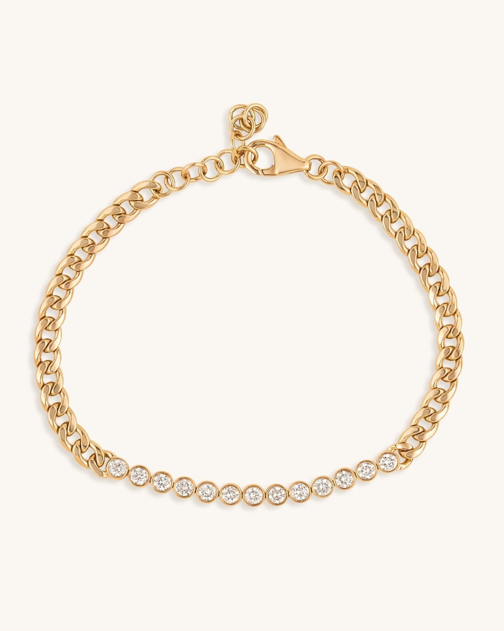 Diamond Bezel Cuban Link Bracelet - Sparkle Society