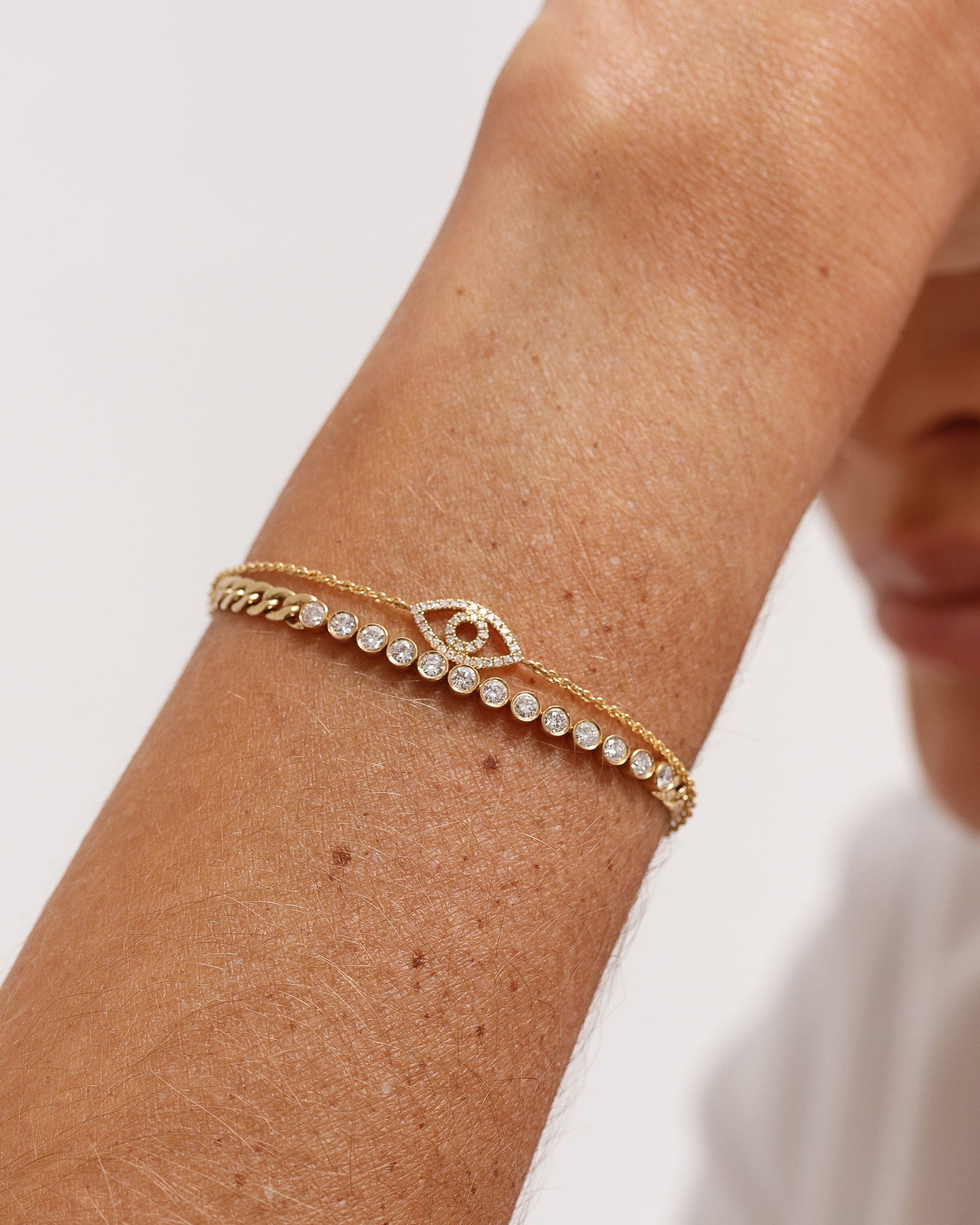 Diamond Bezel Cuban Link Bracelet - Sparkle Society