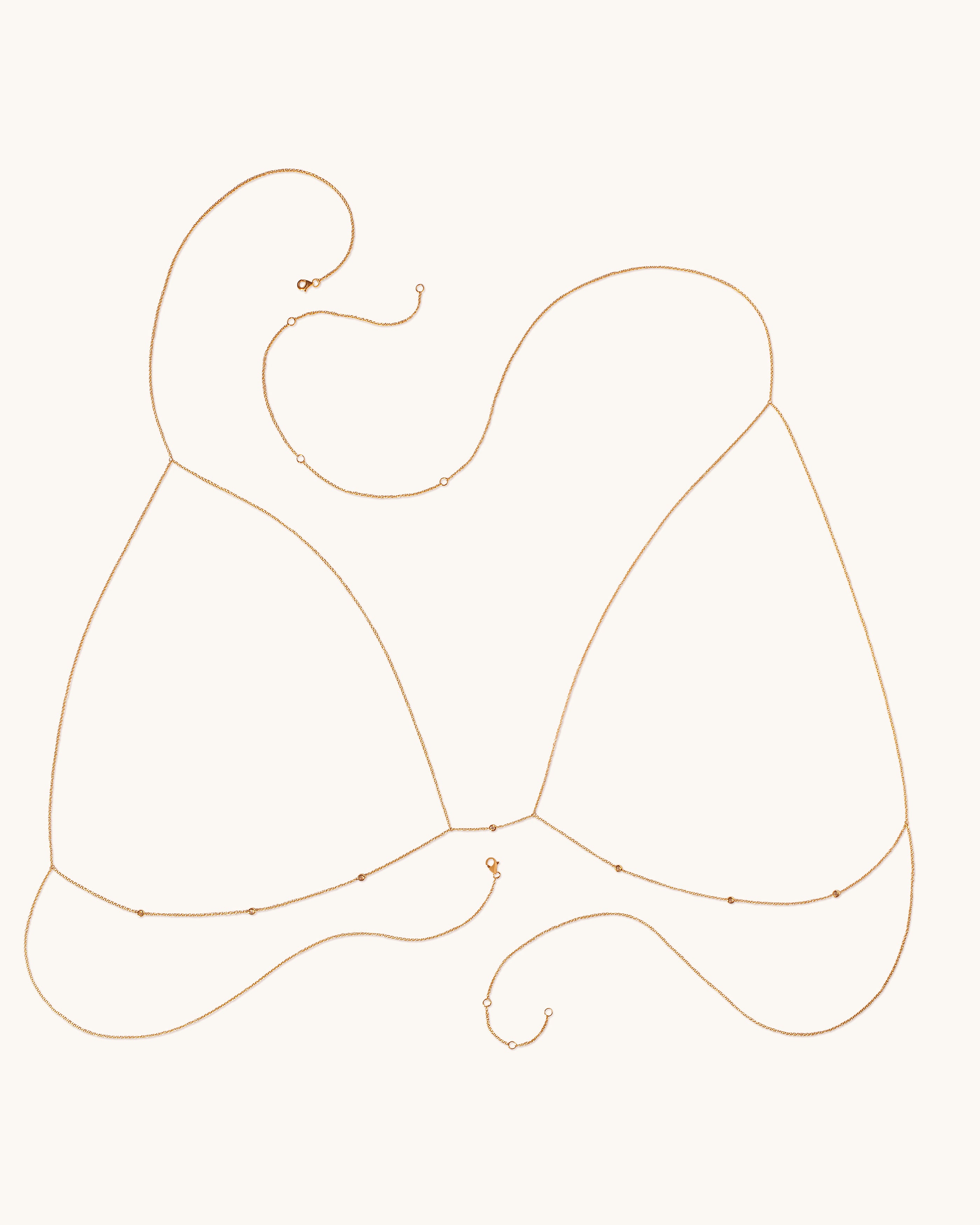 Diamond Bezels Bra Body Chain - Sparkle Society