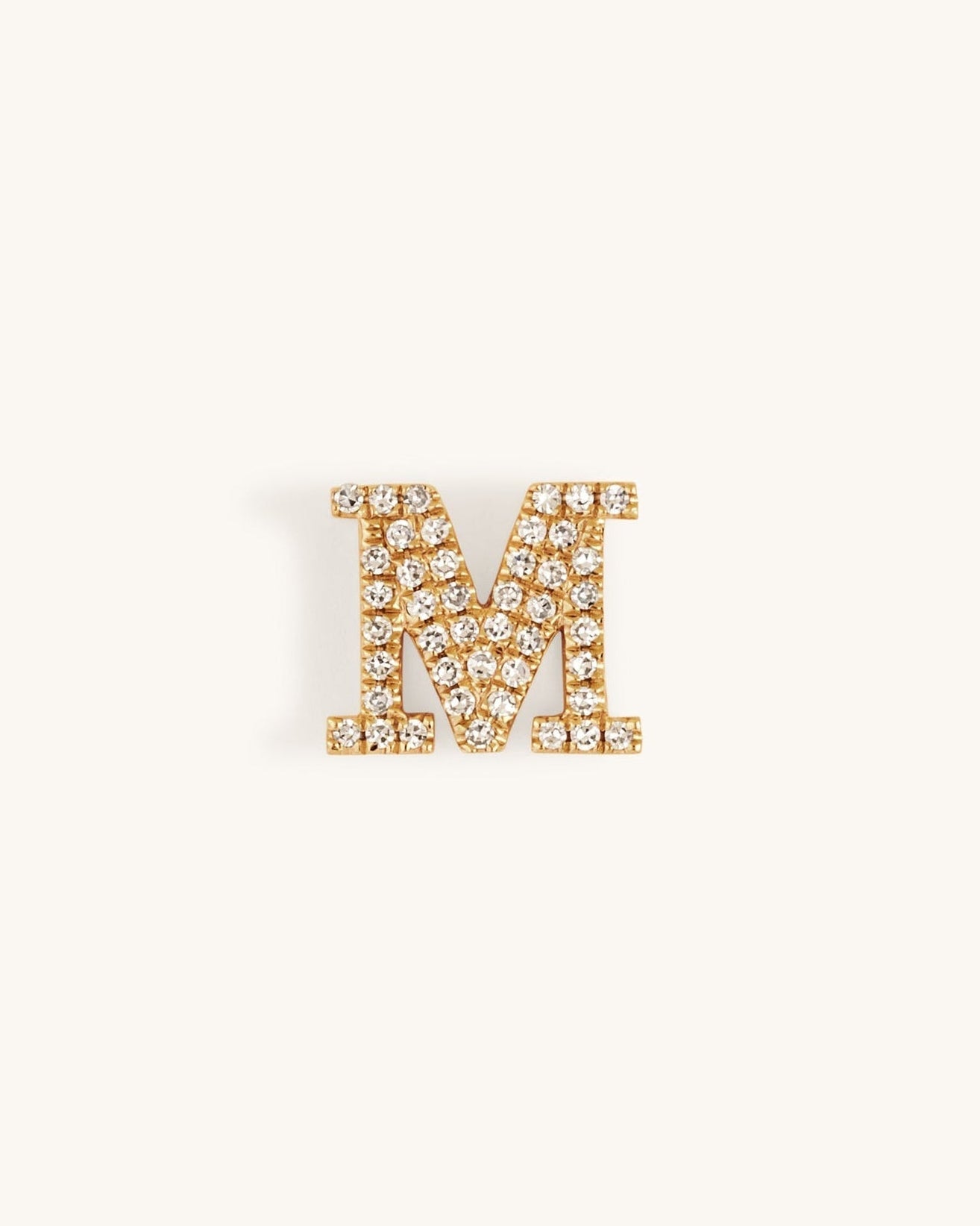 Diamond Block Initial Charm - Sparkle Society