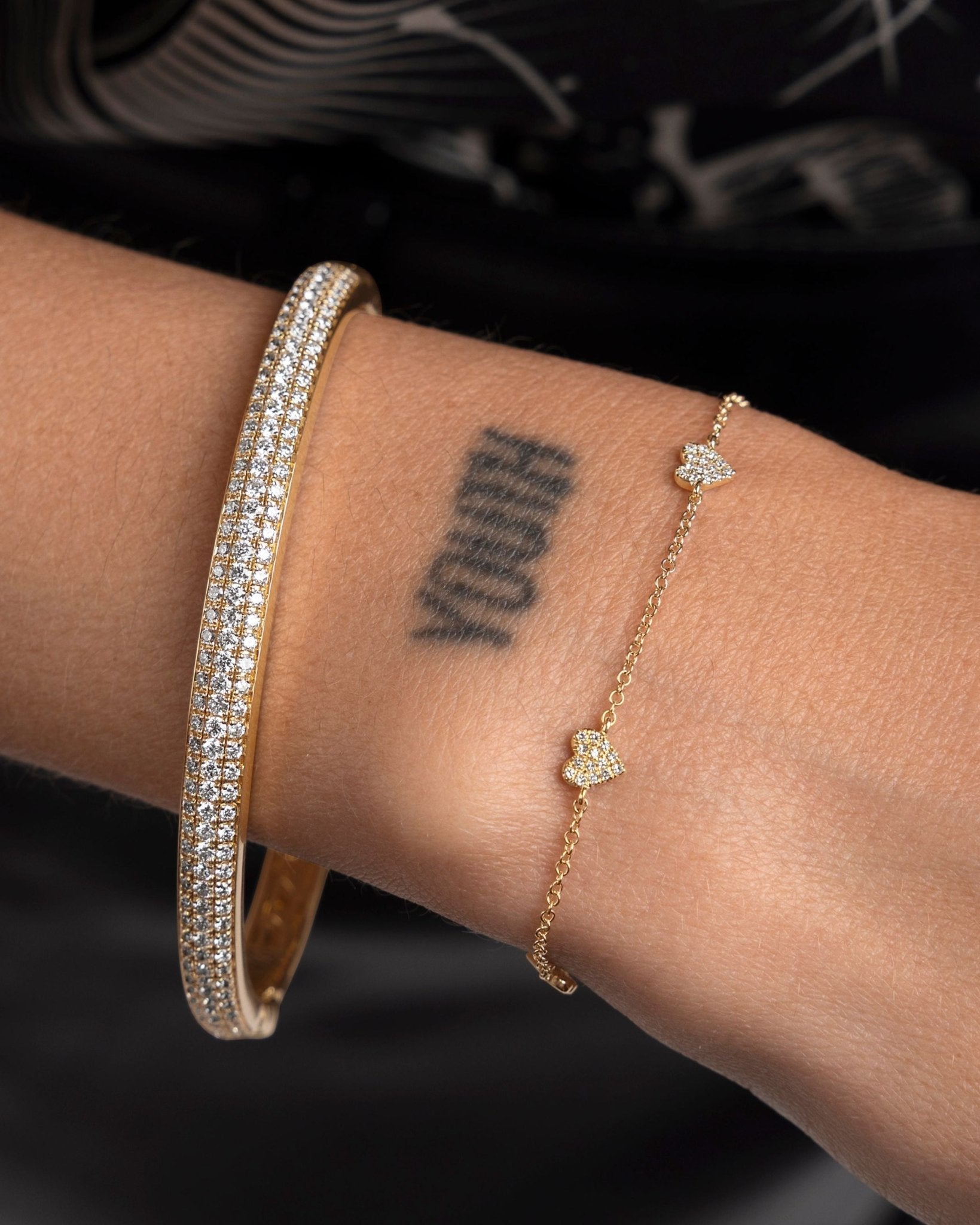 Diamond Bombe Bangle - Sparkle Society