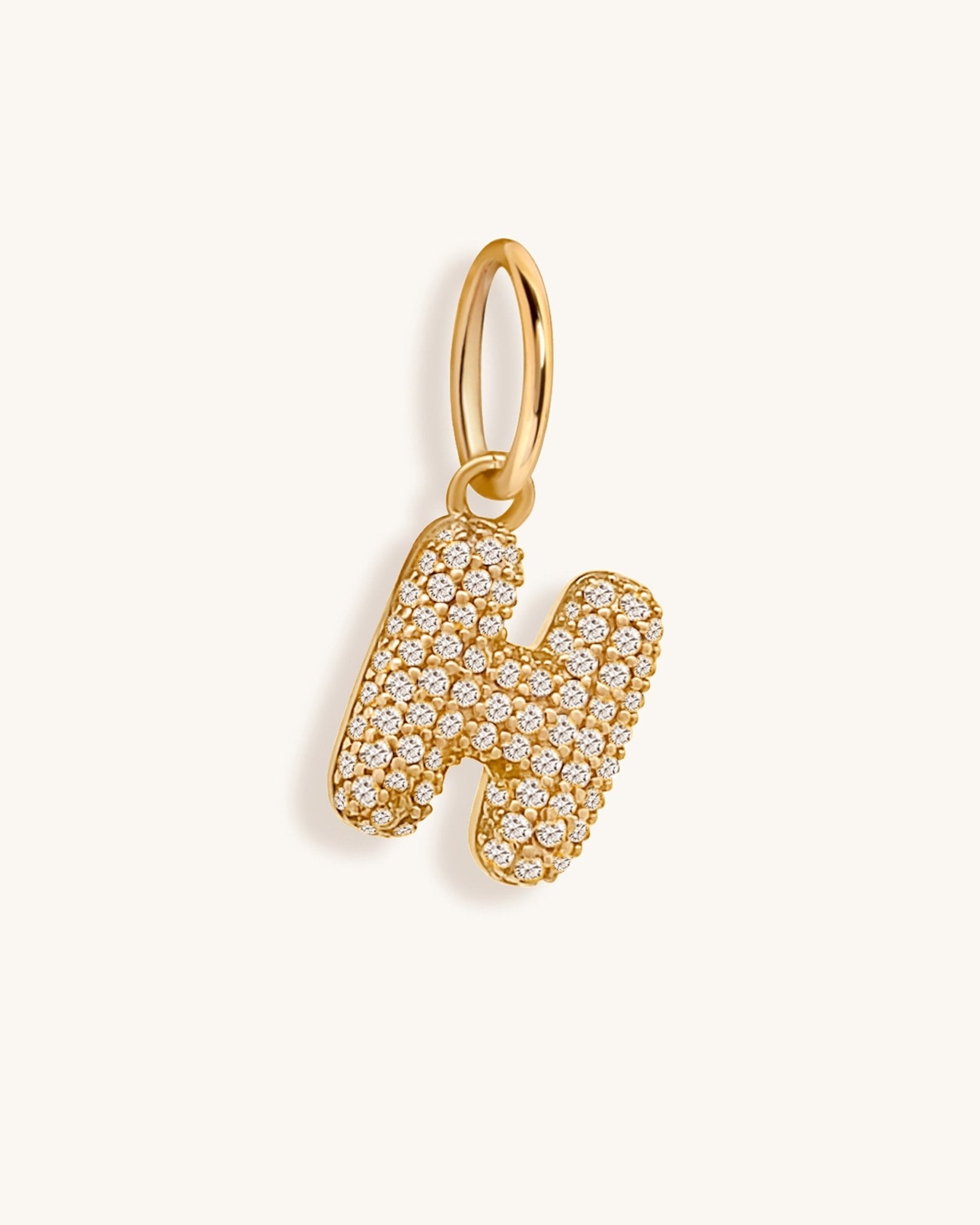 Diamond Bubble Font Initial Charm - Sparkle Society