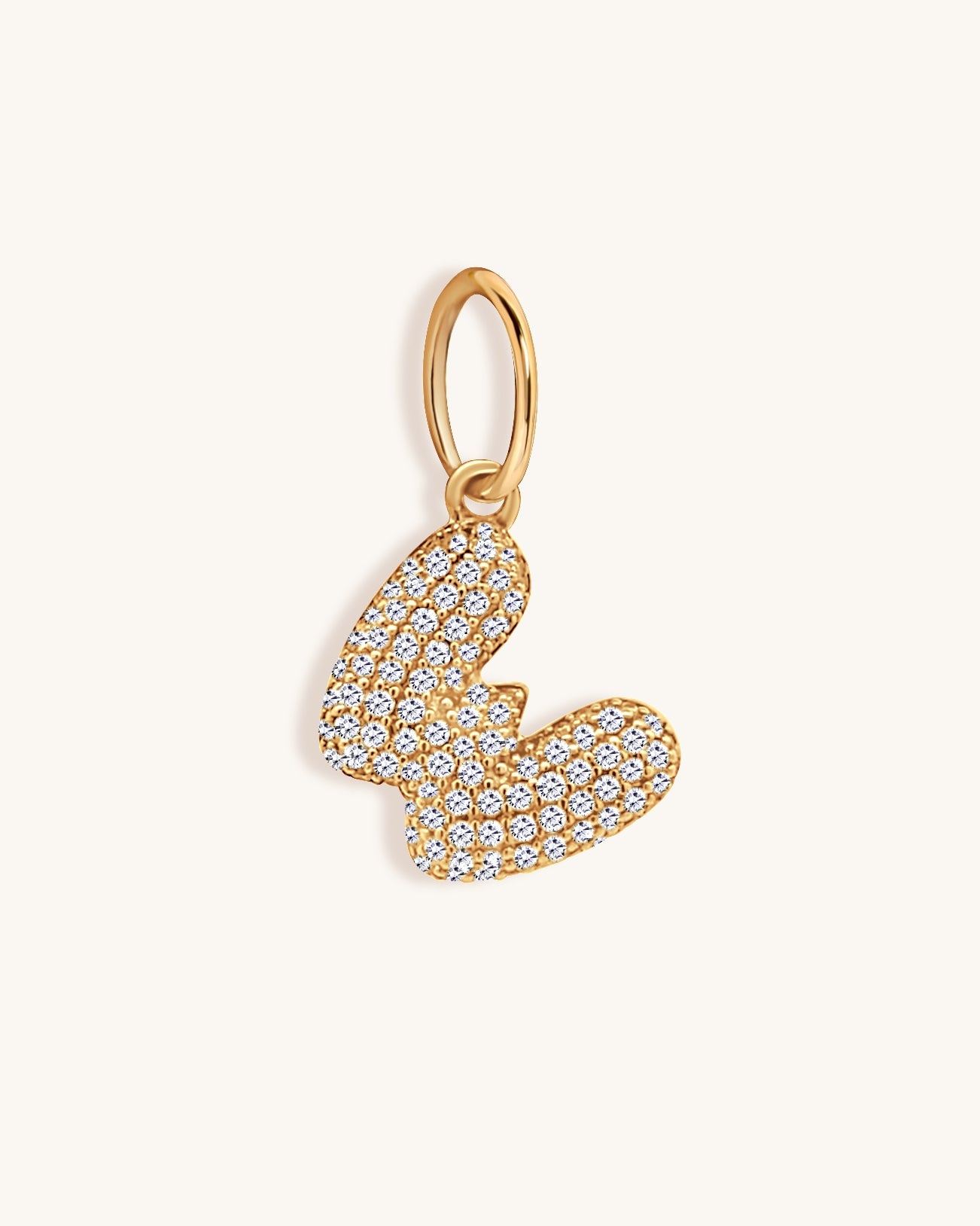 Diamond Bubble Font Initial Charm - Sparkle Society