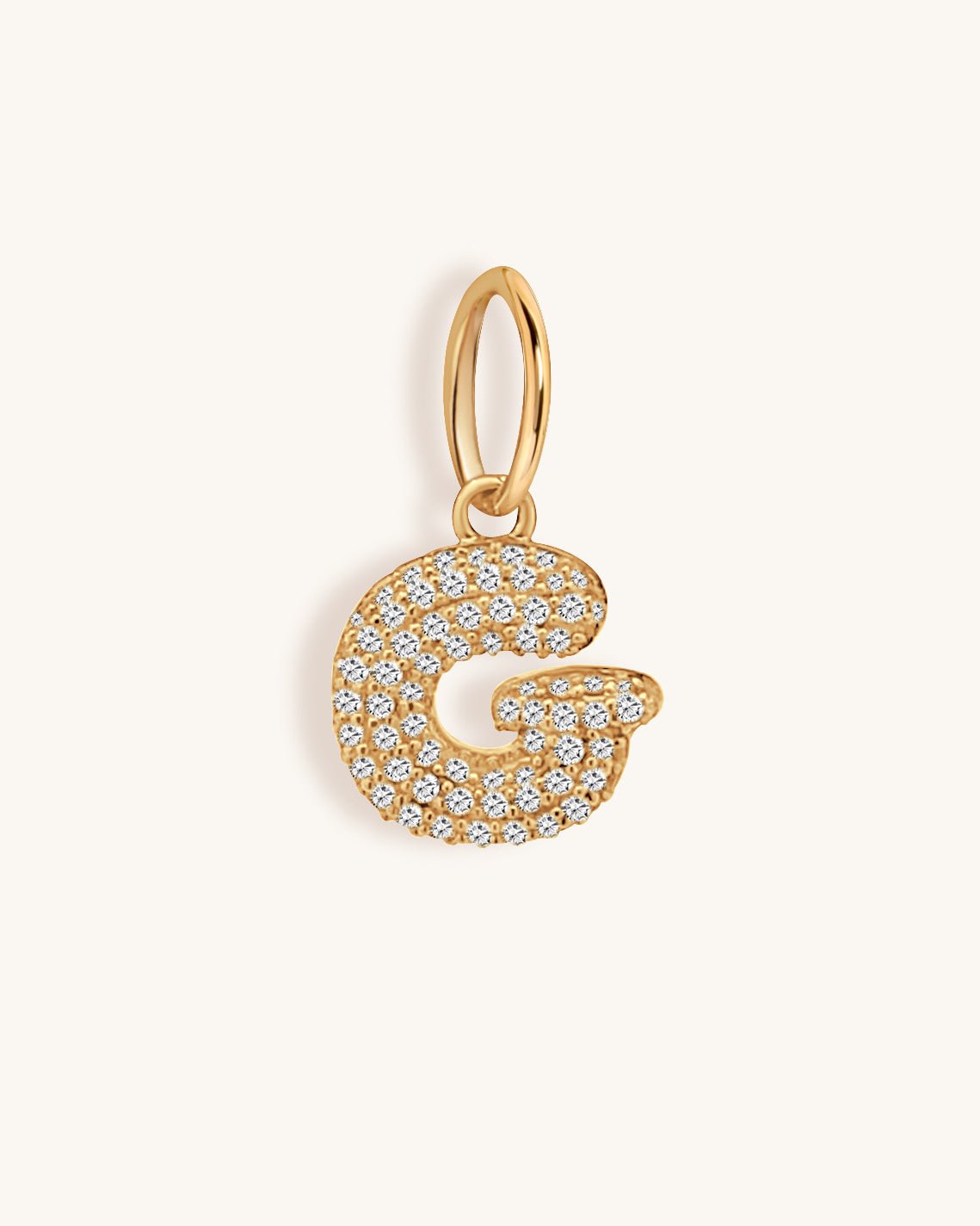 Diamond Bubble Font Initial Charm - Sparkle Society