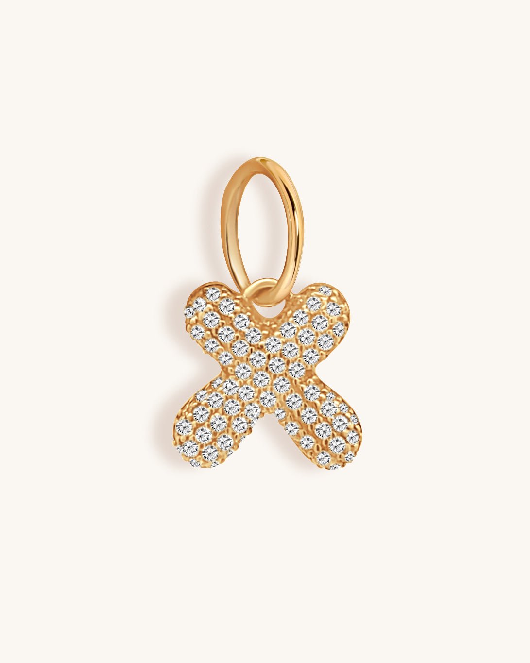 Diamond Bubble Font Initial Charm - Sparkle Society