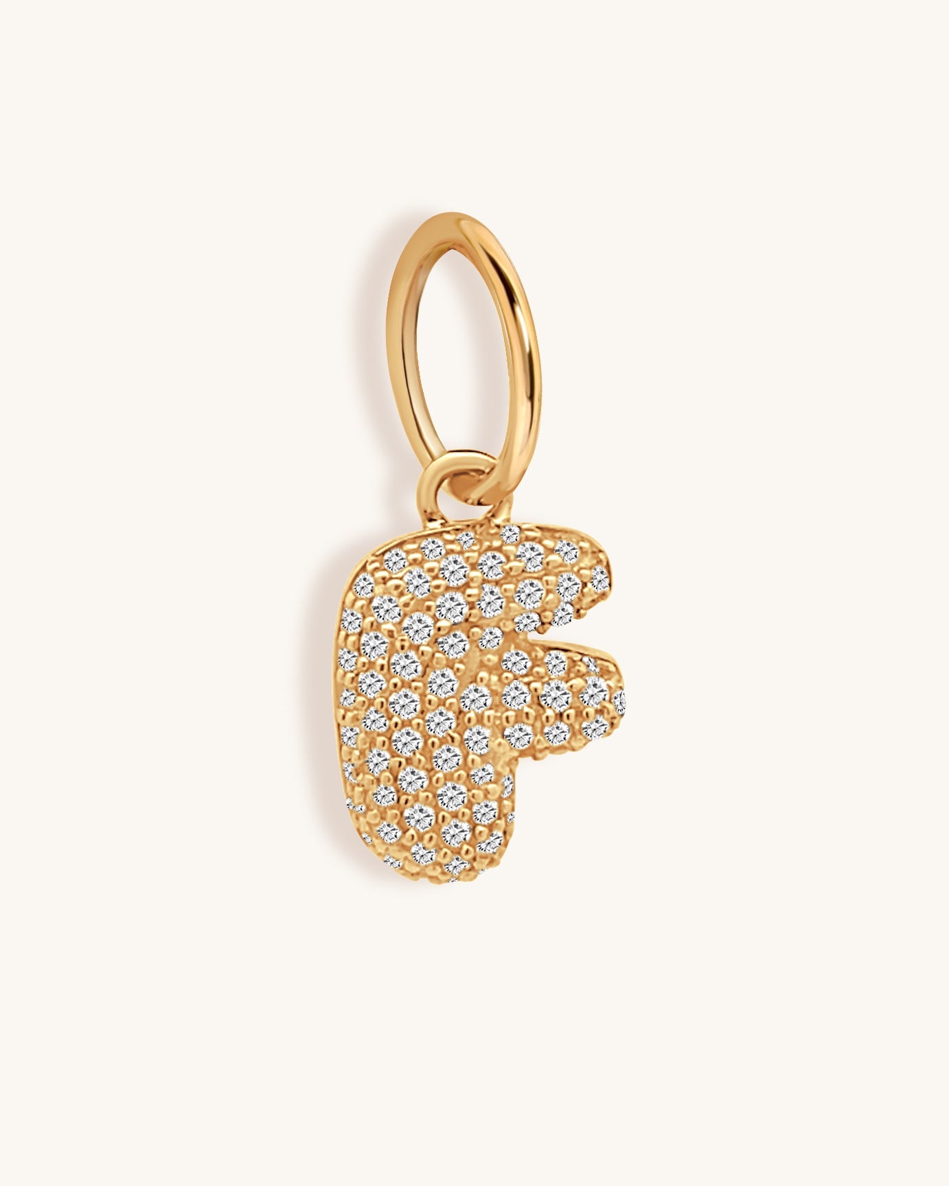 Diamond Bubble Font Initial Charm - Sparkle Society