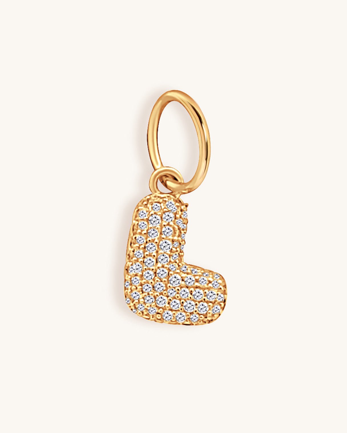 Diamond Bubble Font Initial Charm - Sparkle Society