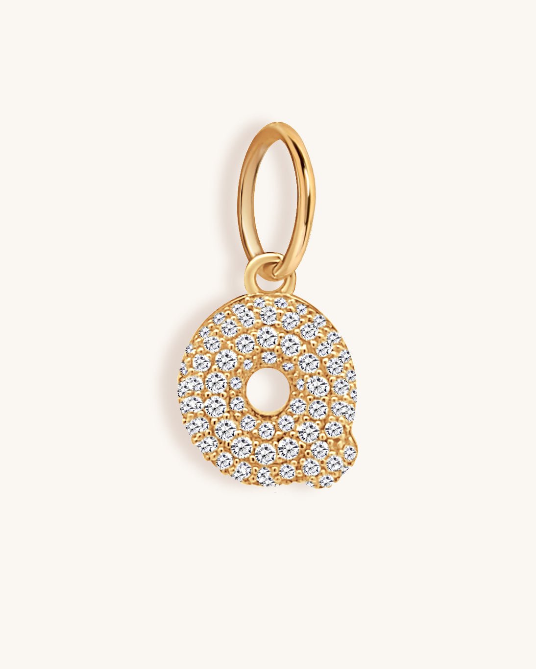 Diamond Bubble Font Initial Charm - Sparkle Society