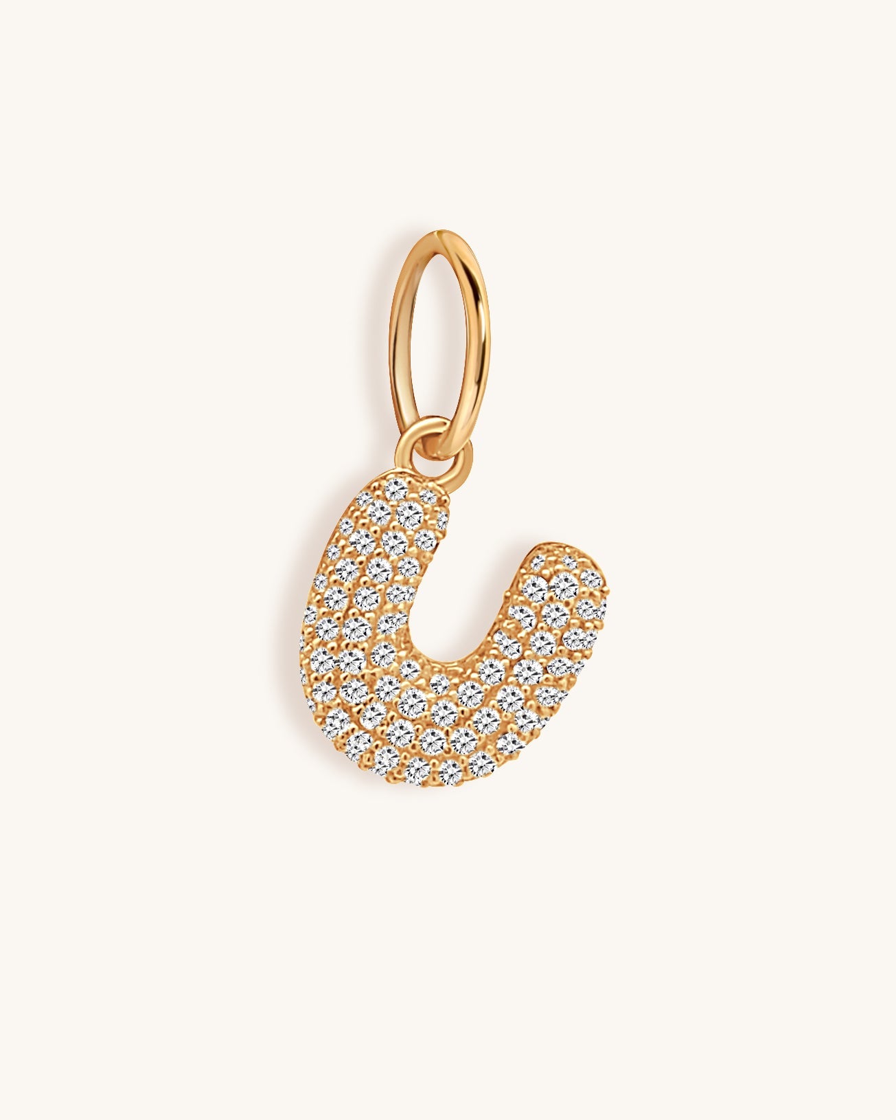 Diamond Bubble Font Initial Charm - Sparkle Society