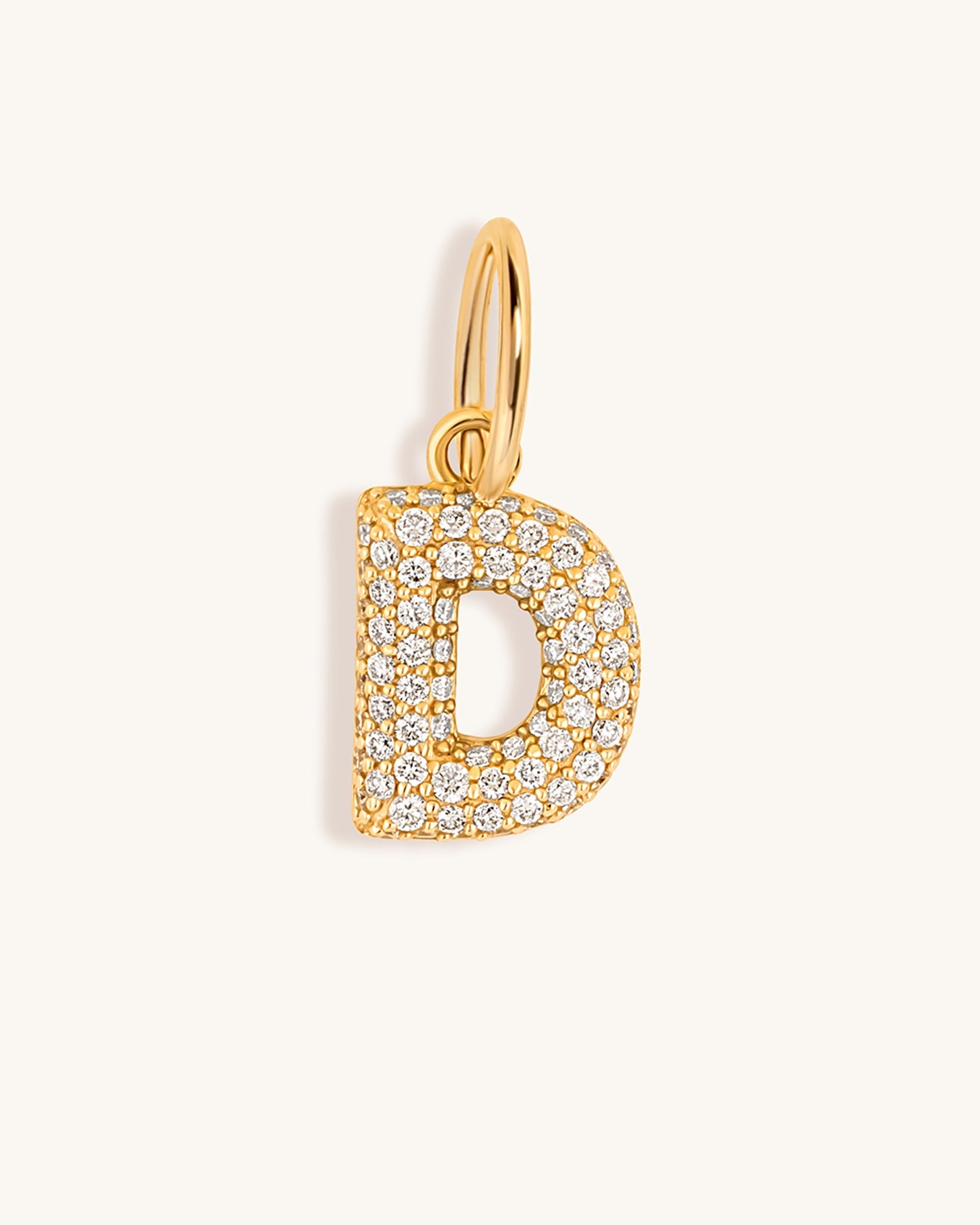 Diamond Bubble Font Initial Charm - Sparkle Society