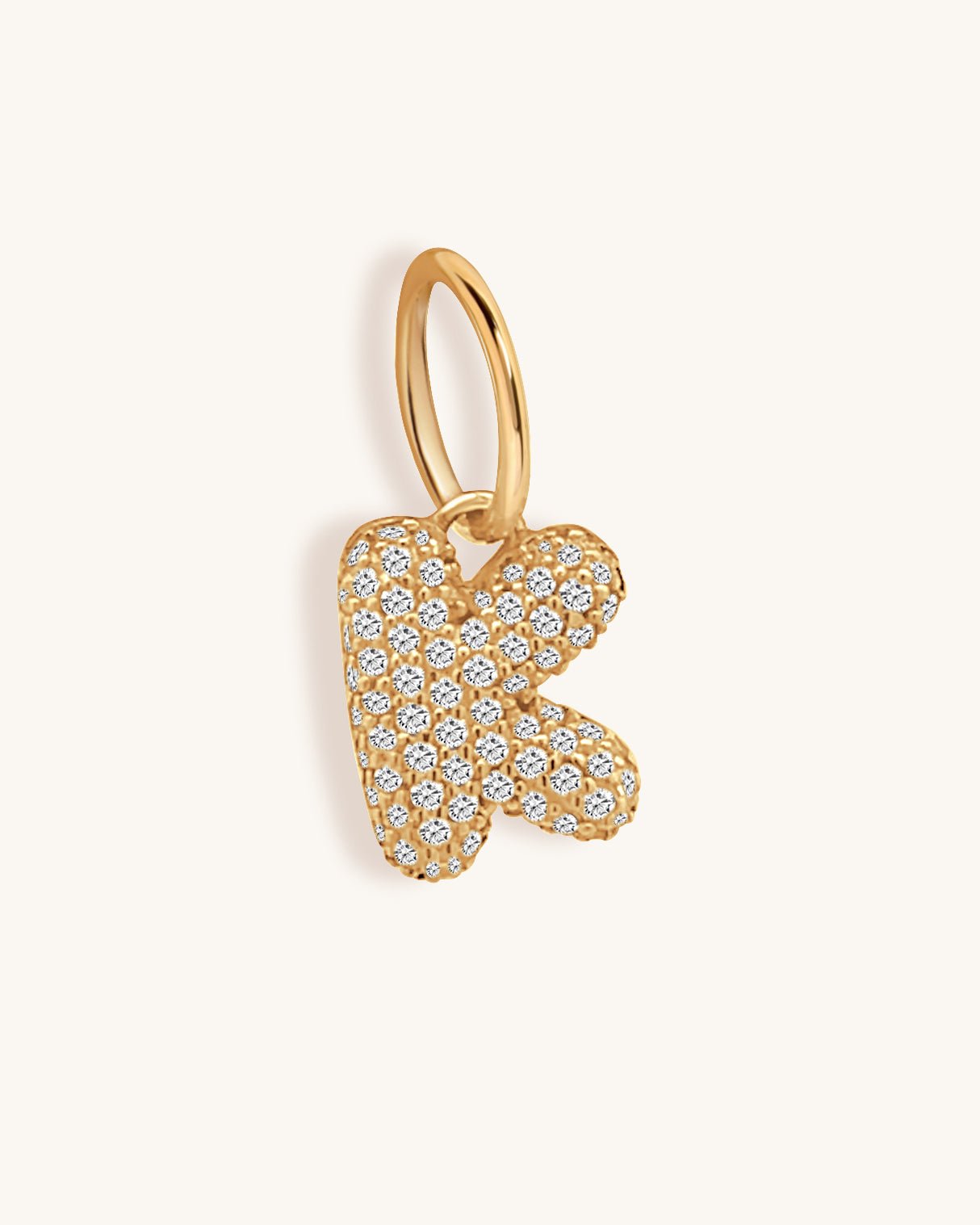 Diamond Bubble Font Initial Charm - Sparkle Society