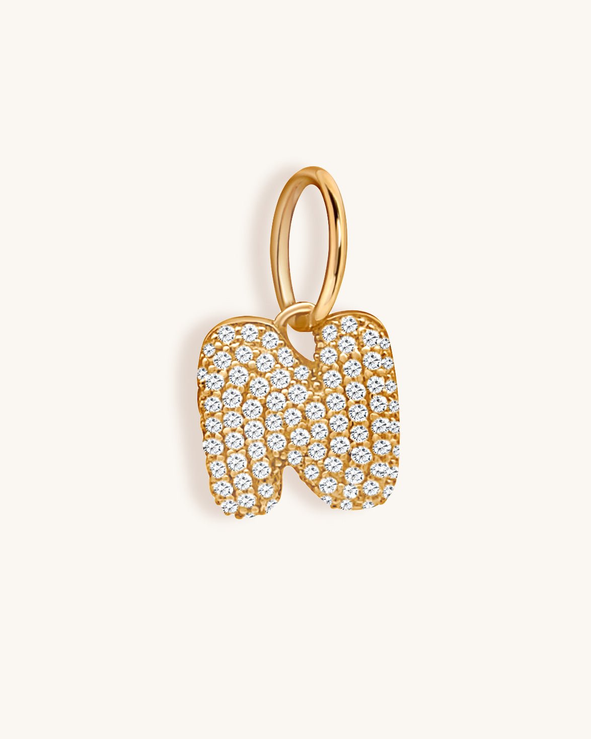 Diamond Bubble Font Initial Charm - Sparkle Society