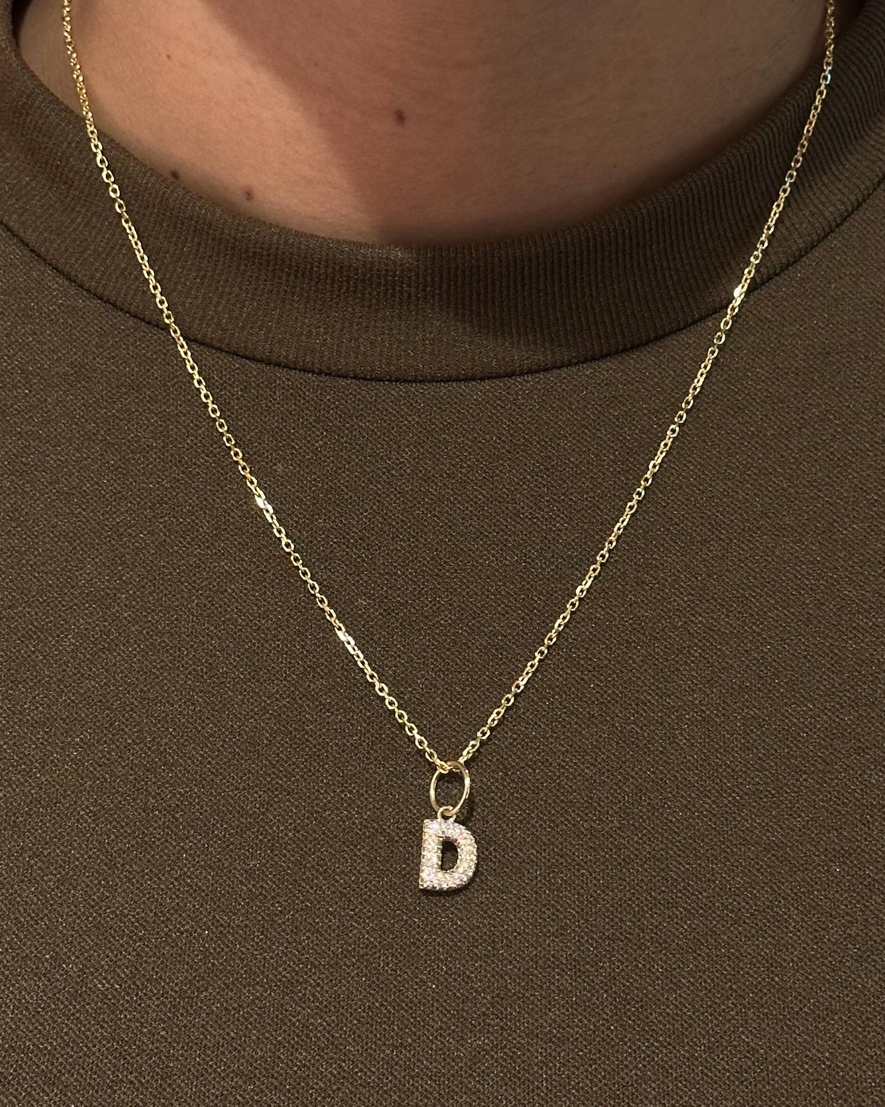 Diamond Bubble Font Initial Charm - Sparkle Society