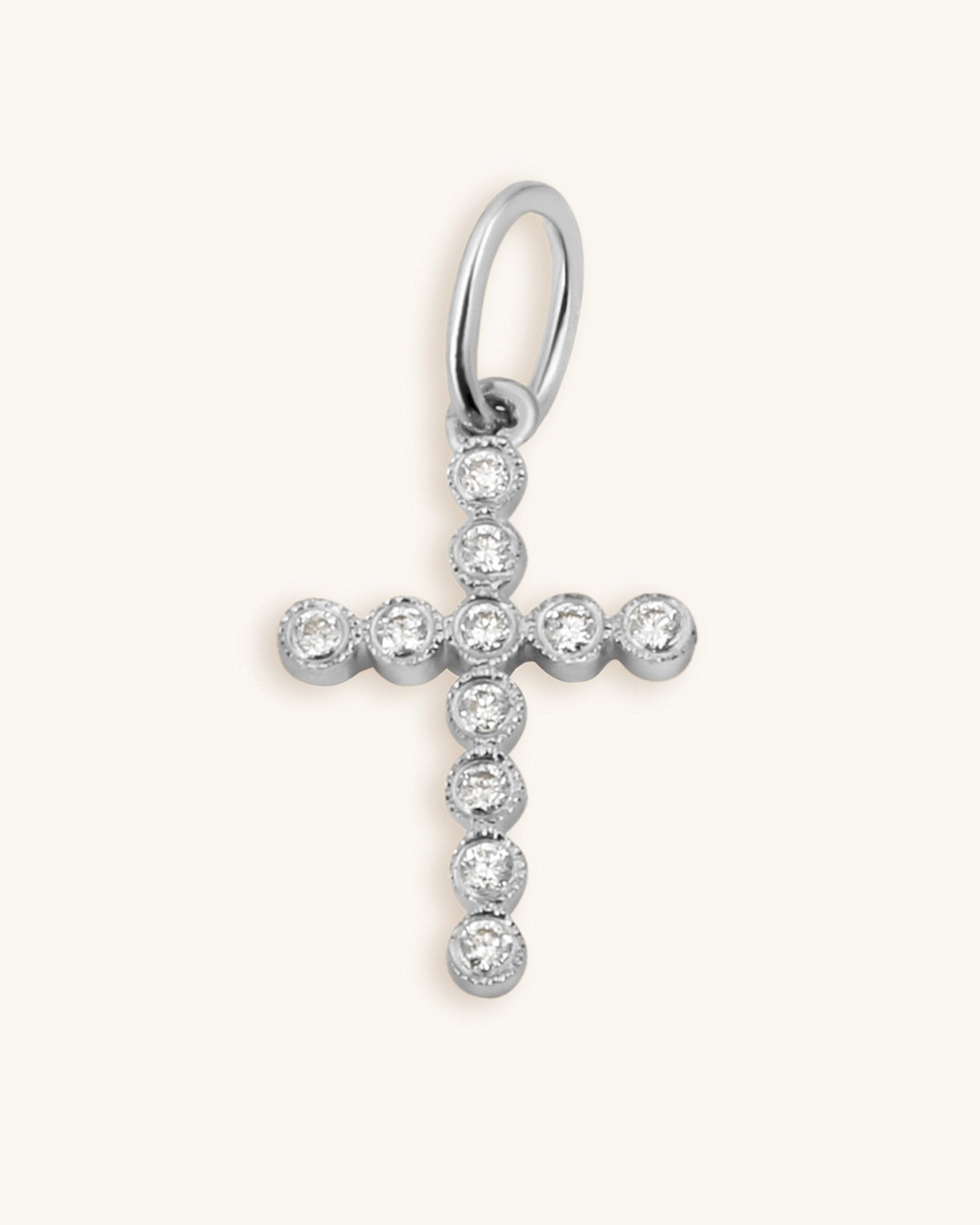 Diamond Cross Necklace Charm - Sparkle Society