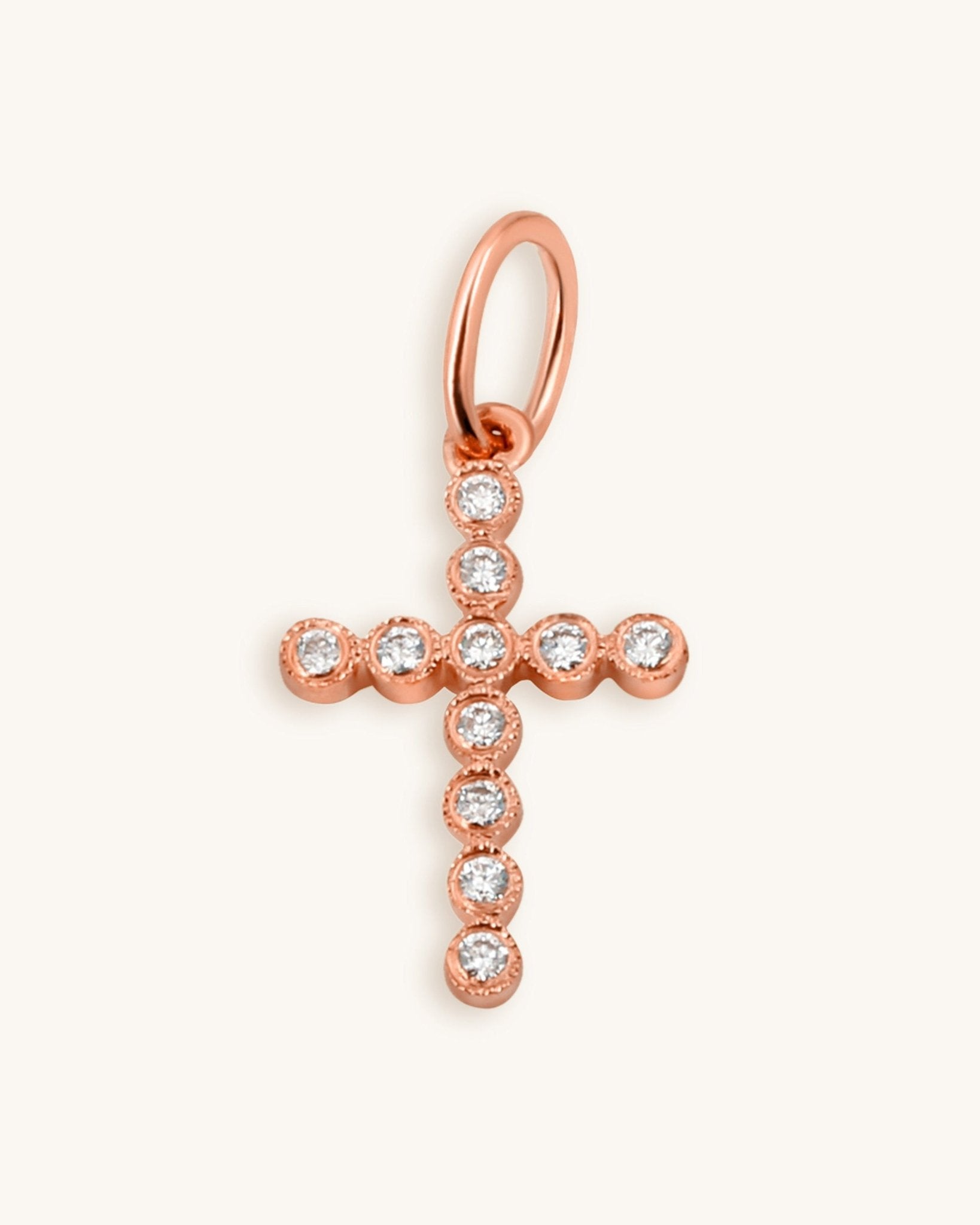 Diamond Cross Necklace Charm - Sparkle Society