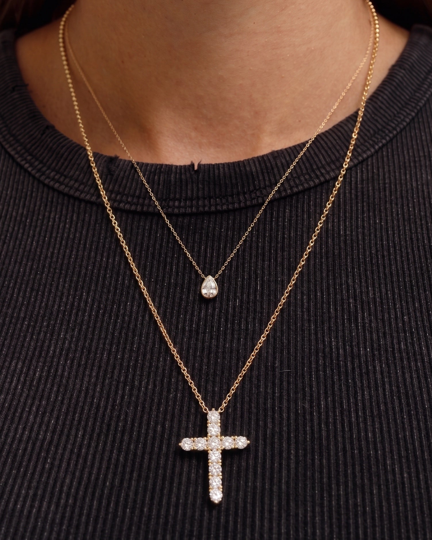 Diamond Cross Necklace - Sparkle Society
