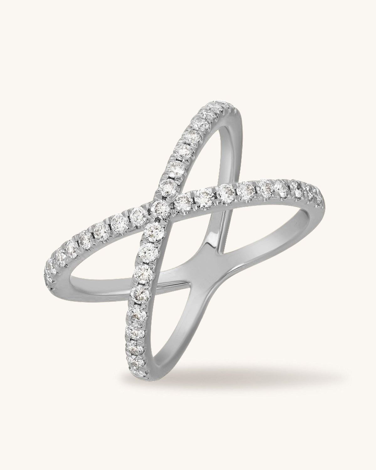 Diamond Crossover Ring - Sparkle Society