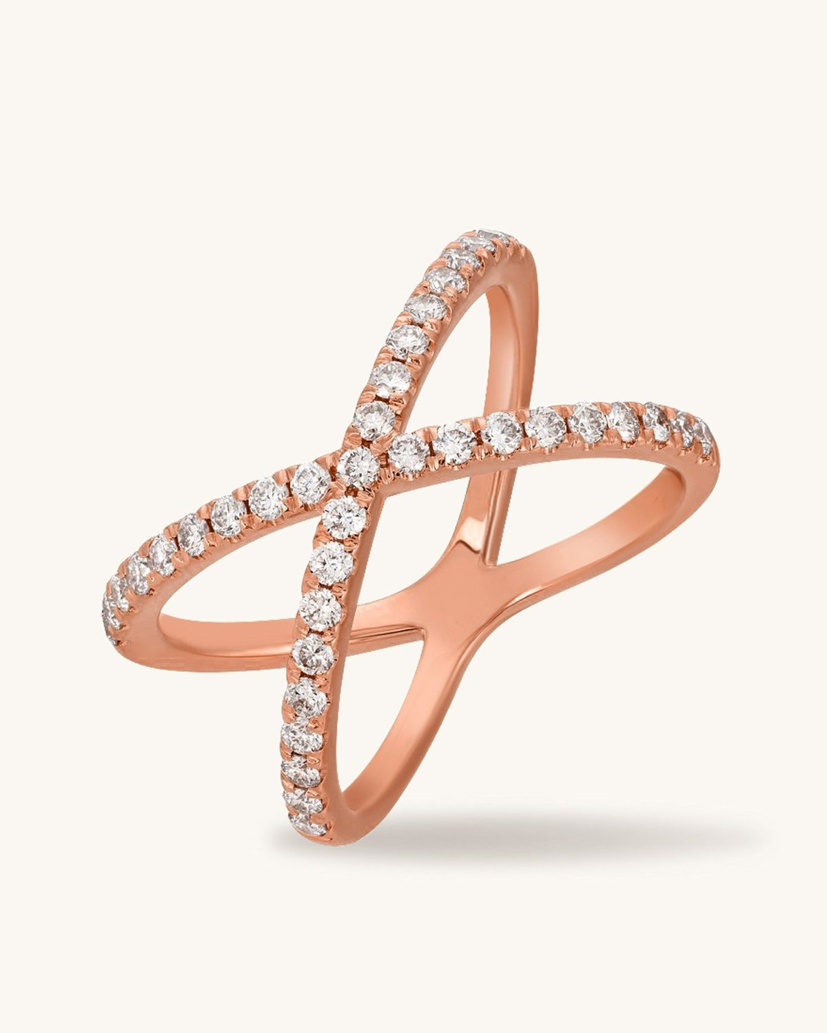 Diamond Crossover Ring - Sparkle Society