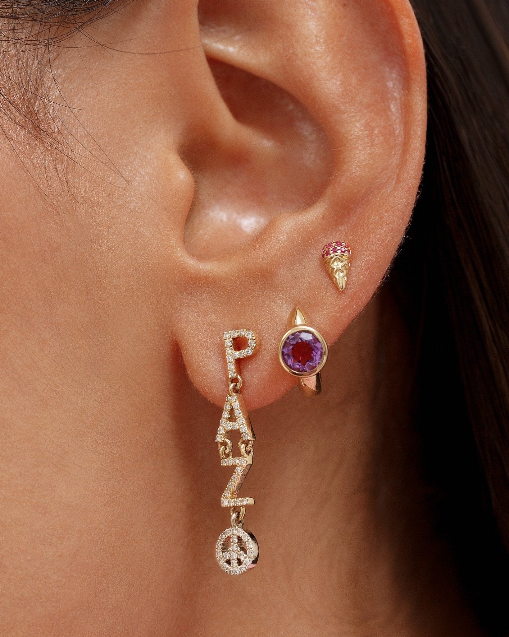 Diamond Custom Drop Earring - Sparkle Society