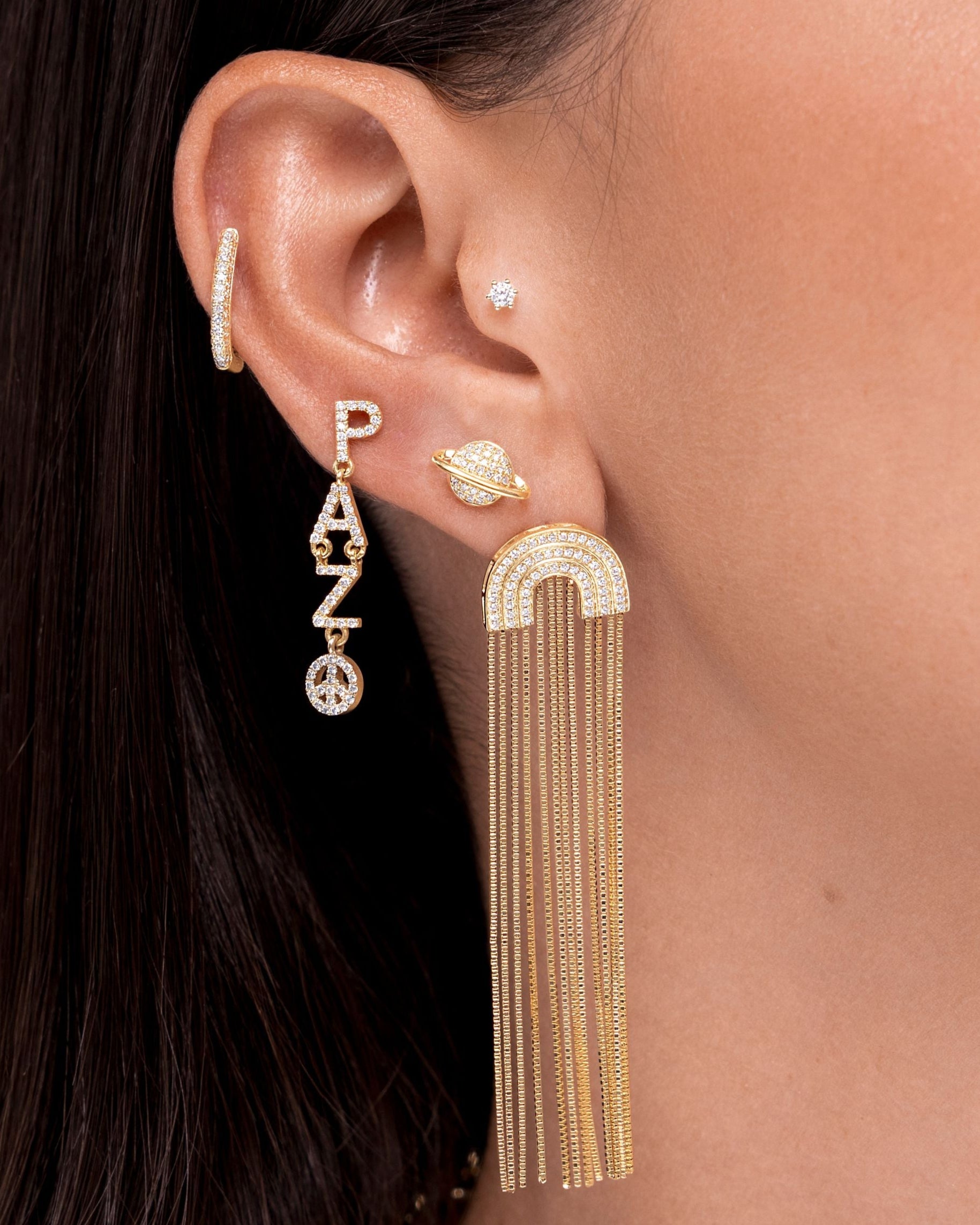 Diamond Custom Drop Earring - Sparkle Society