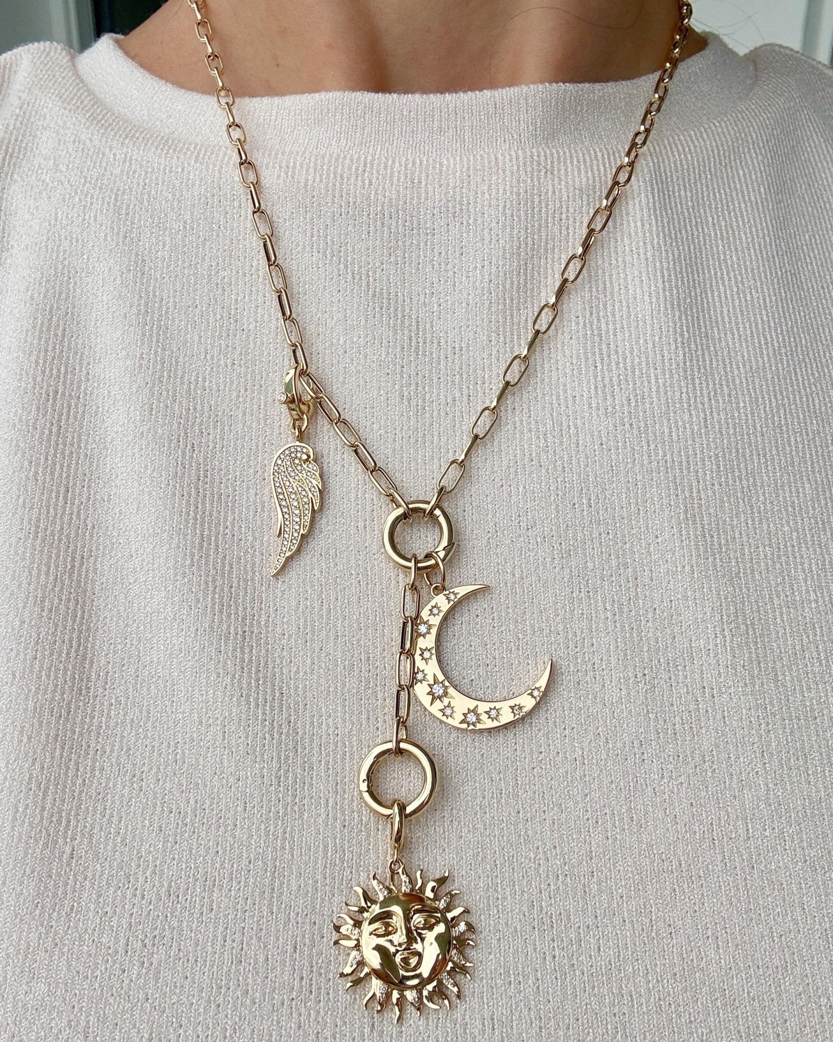 Diamond Feather Clip On Charm - Sparkle Society