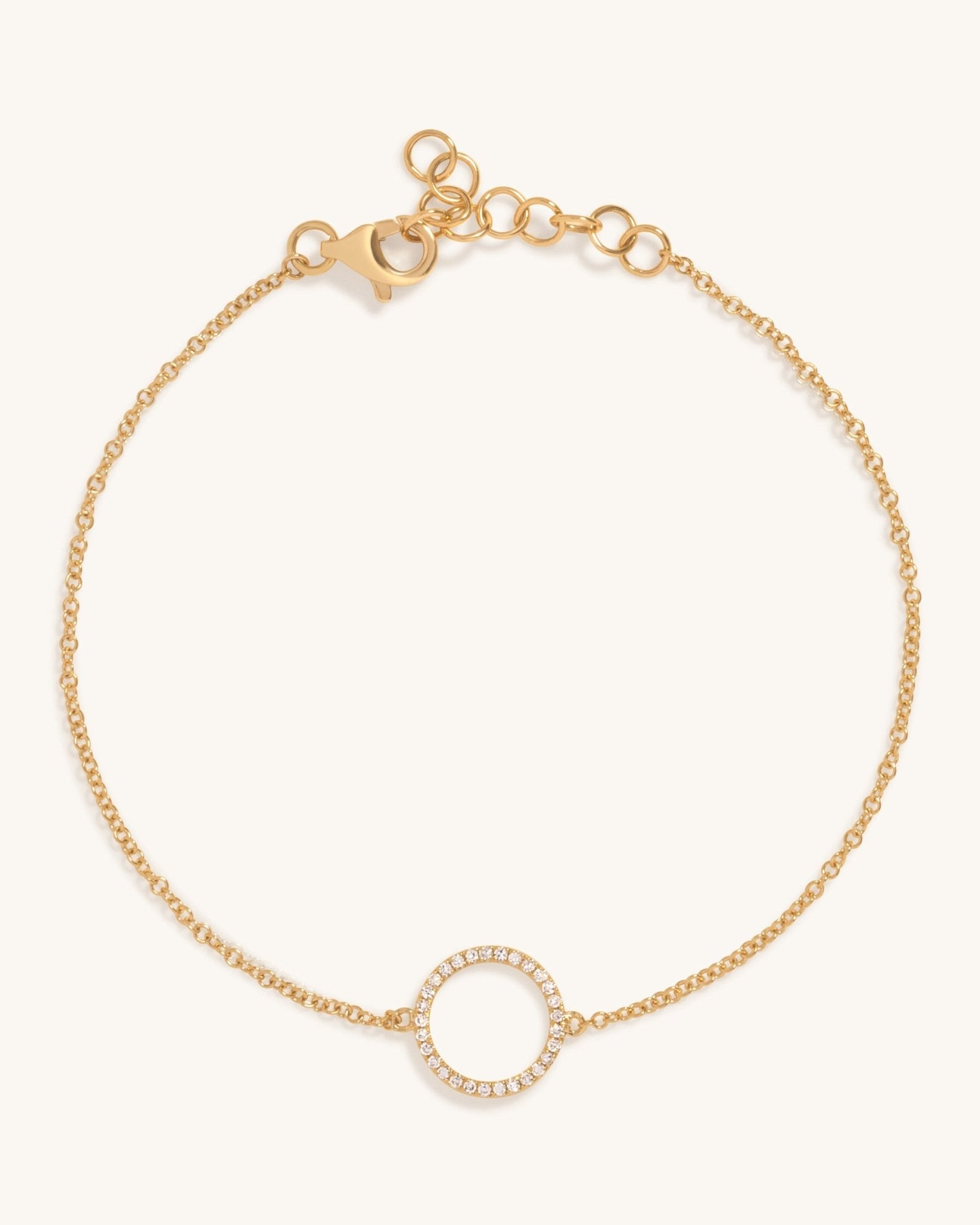Diamond Open Circle Bracelet - Sparkle Society