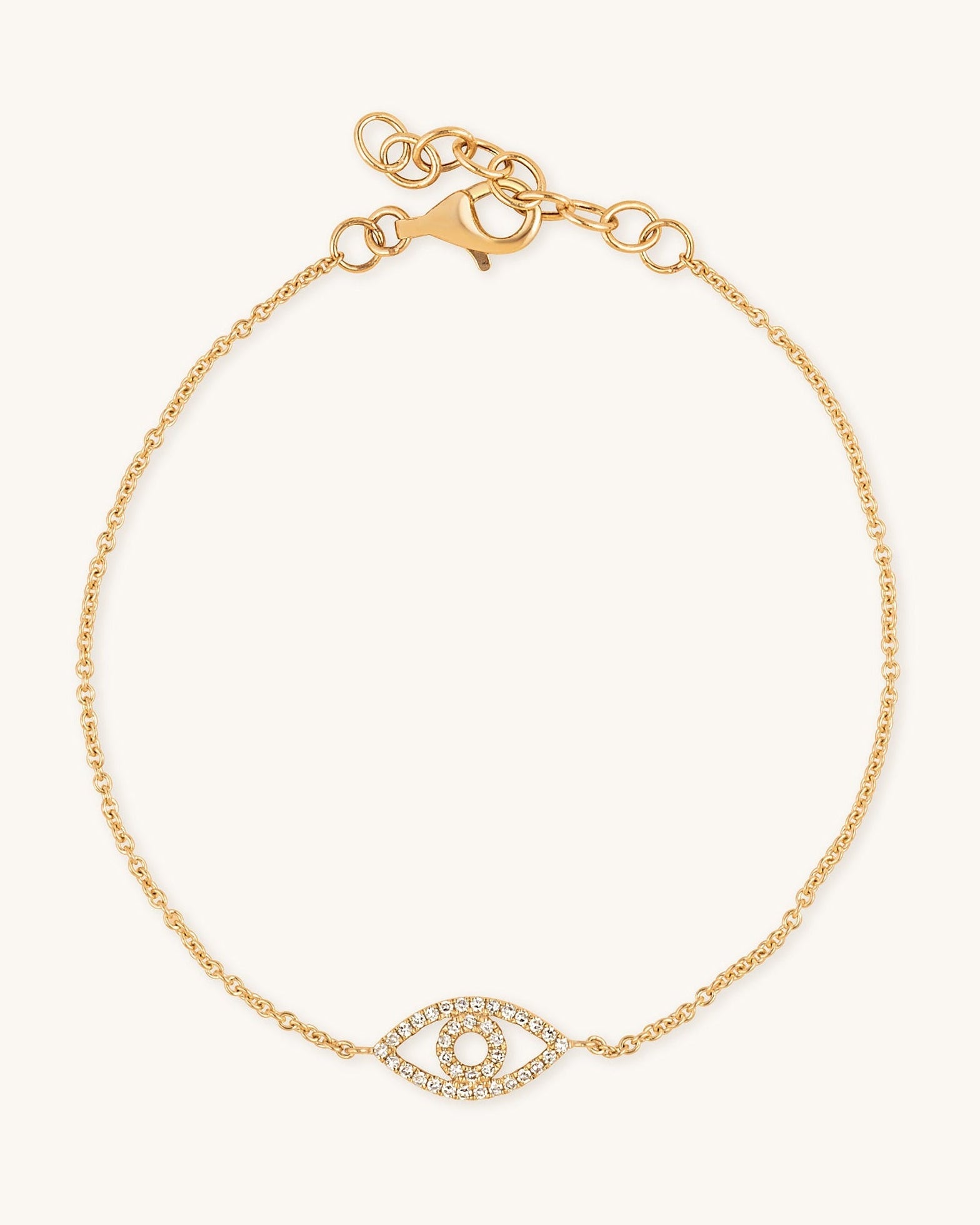 Diamond Open Evil Eye Bracelet - Sparkle Society