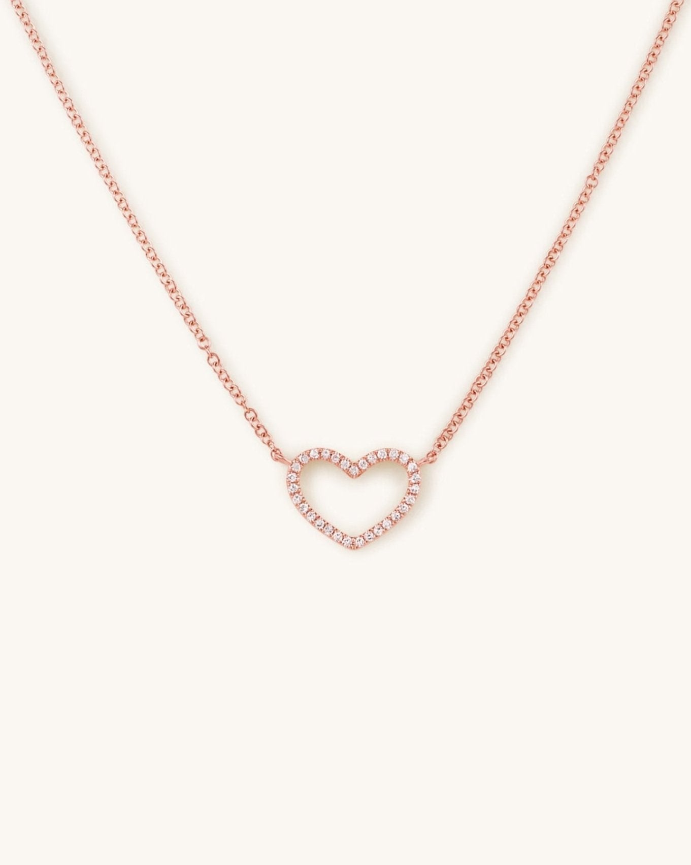 Diamond Open Heart Necklace - Sparkle Society