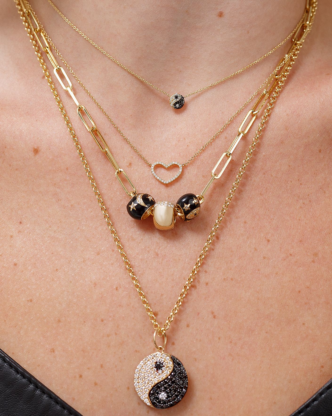 Diamond Open Heart Necklace - Sparkle Society