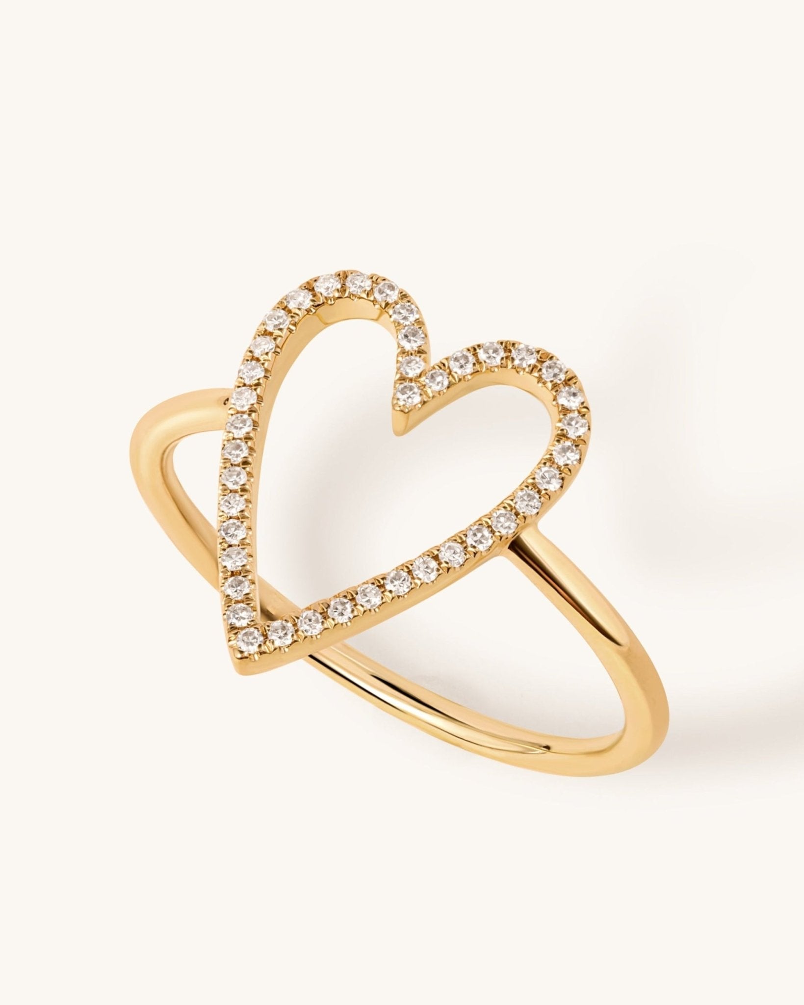 Diamond Open Heart Ring - Sparkle Society