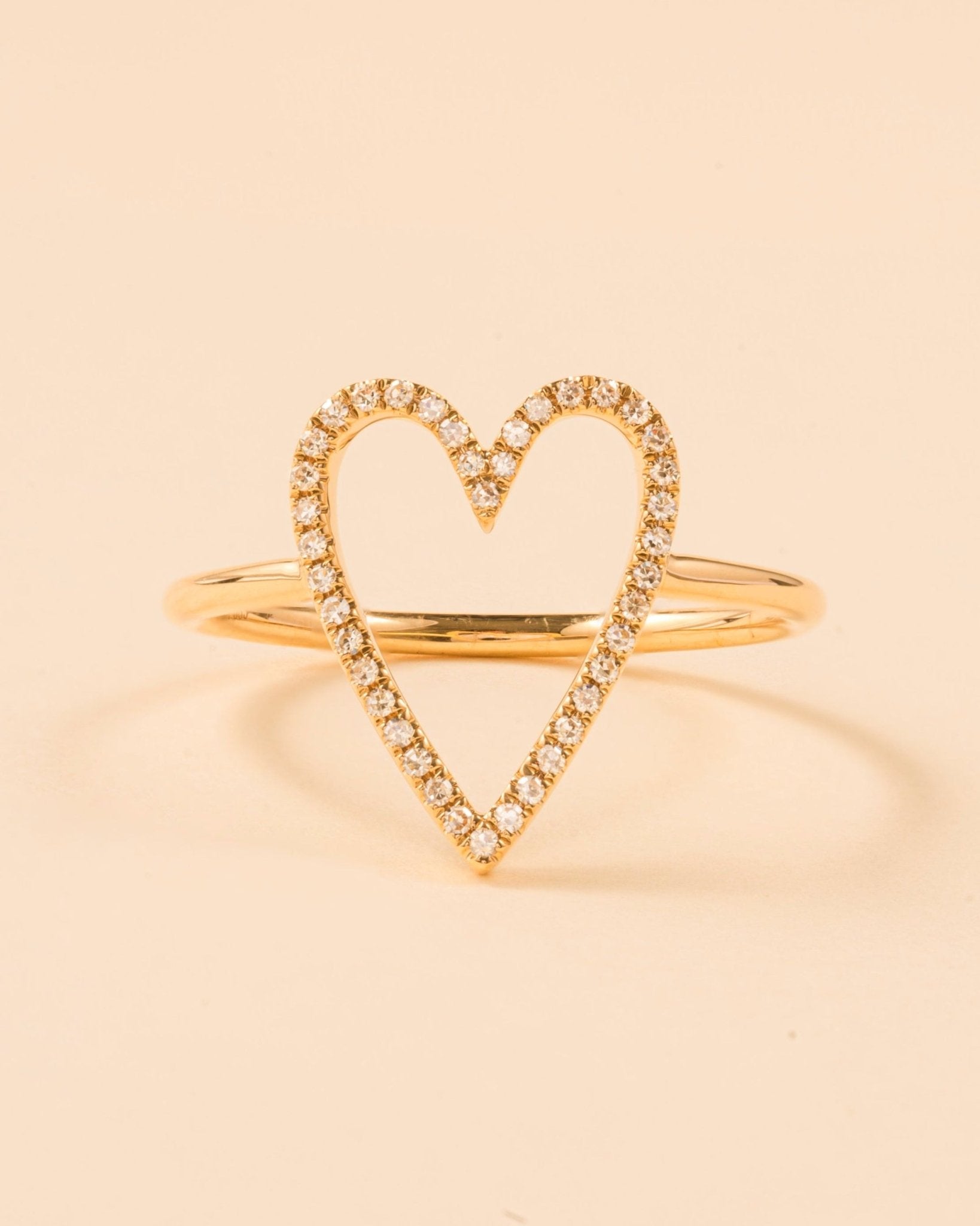 Diamond Open Heart Ring - Sparkle Society