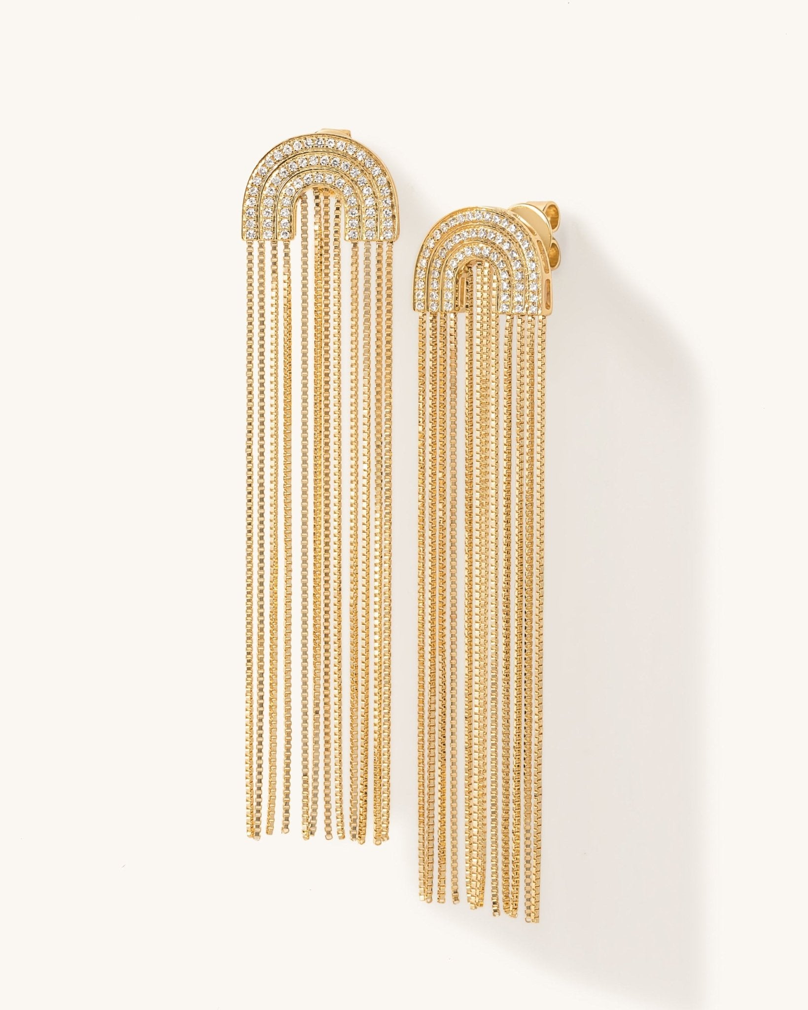 Diamond Rainbow Fringe Studs - Sparkle Society