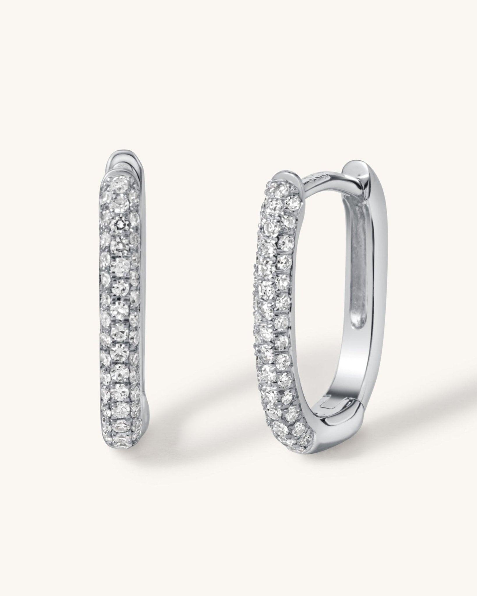 Diamond Rectangular Huggies - Sparkle Society
