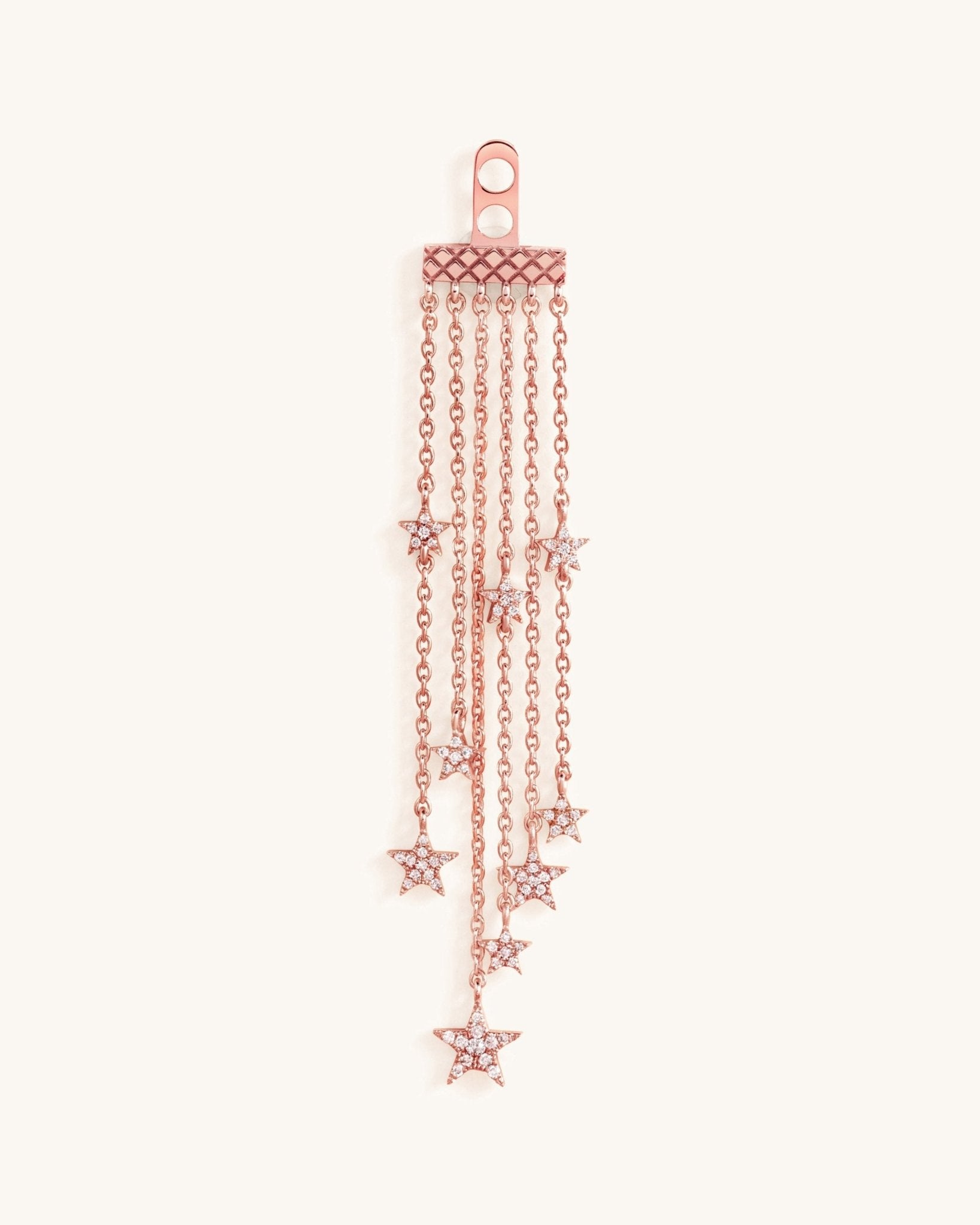 Diamond Star Chain Fringe Earring Jacket - Sparkle Society