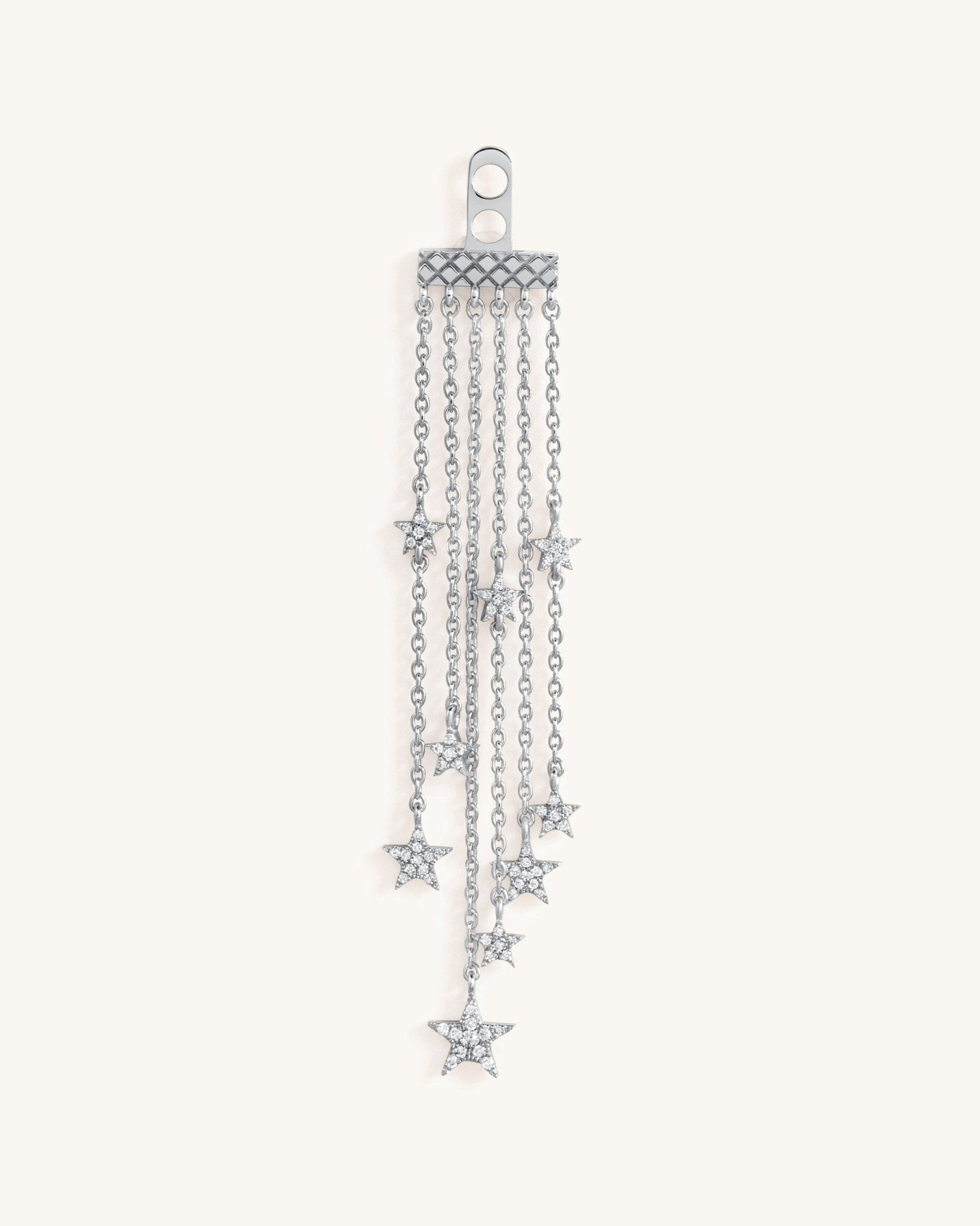 Diamond Star Chain Fringe Earring Jacket - Sparkle Society