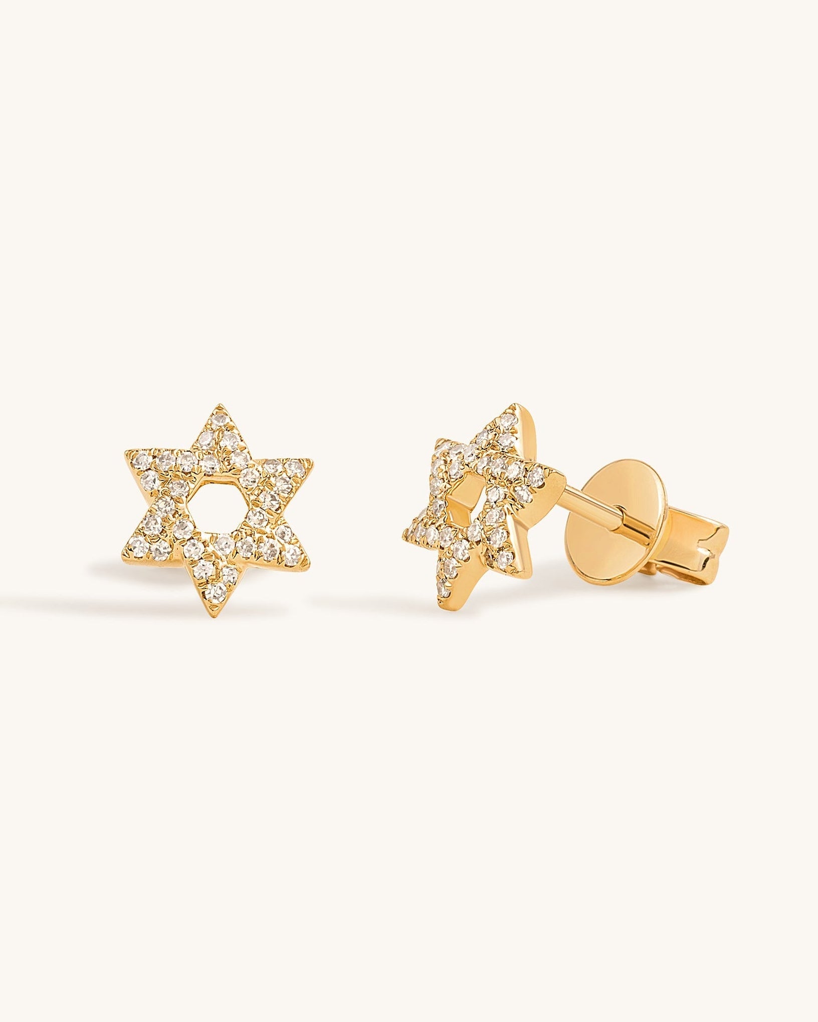 Diamond Star of David Studs - Sparkle Society